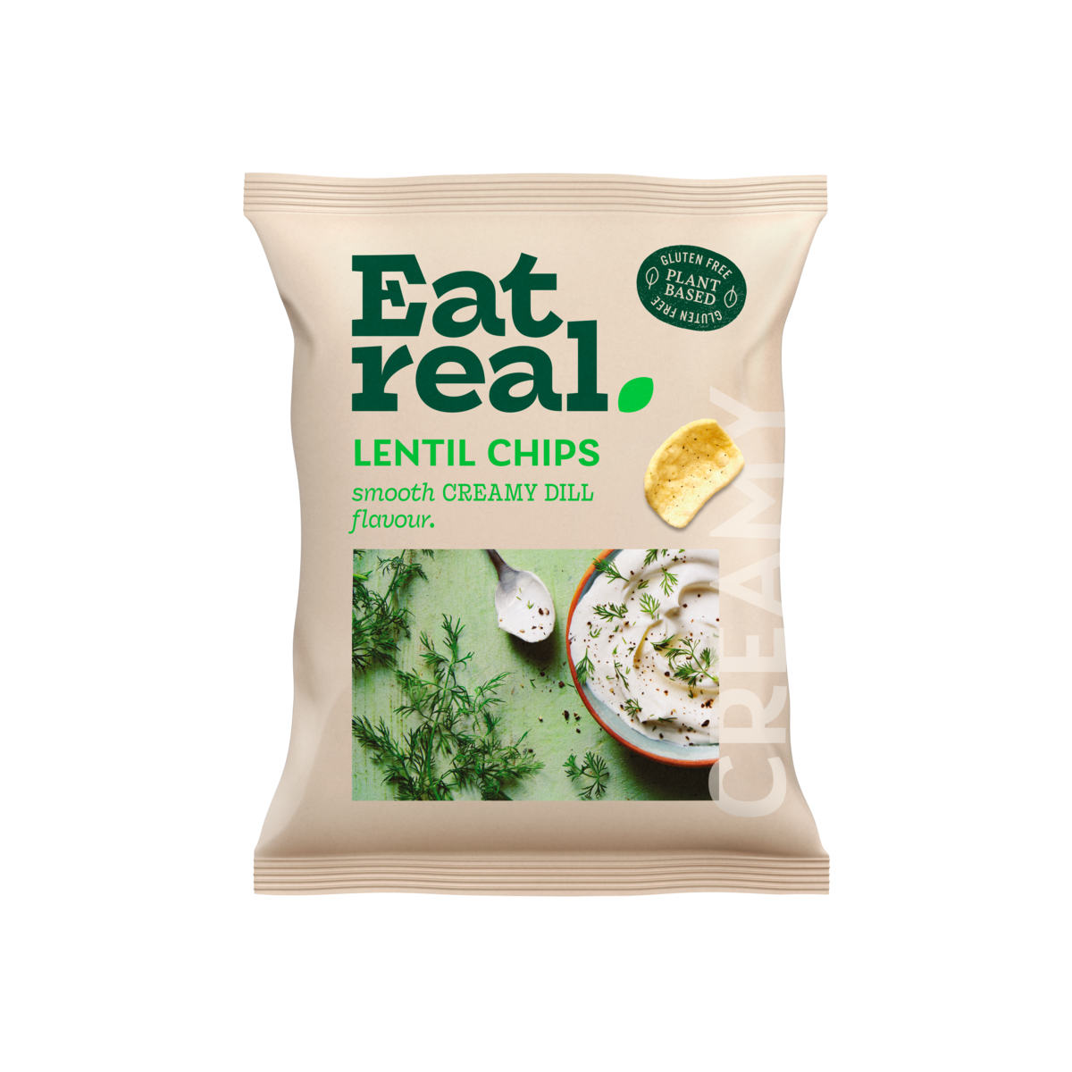 Eat Real lencse chips lágy krémes kapros ízvilág  40 g