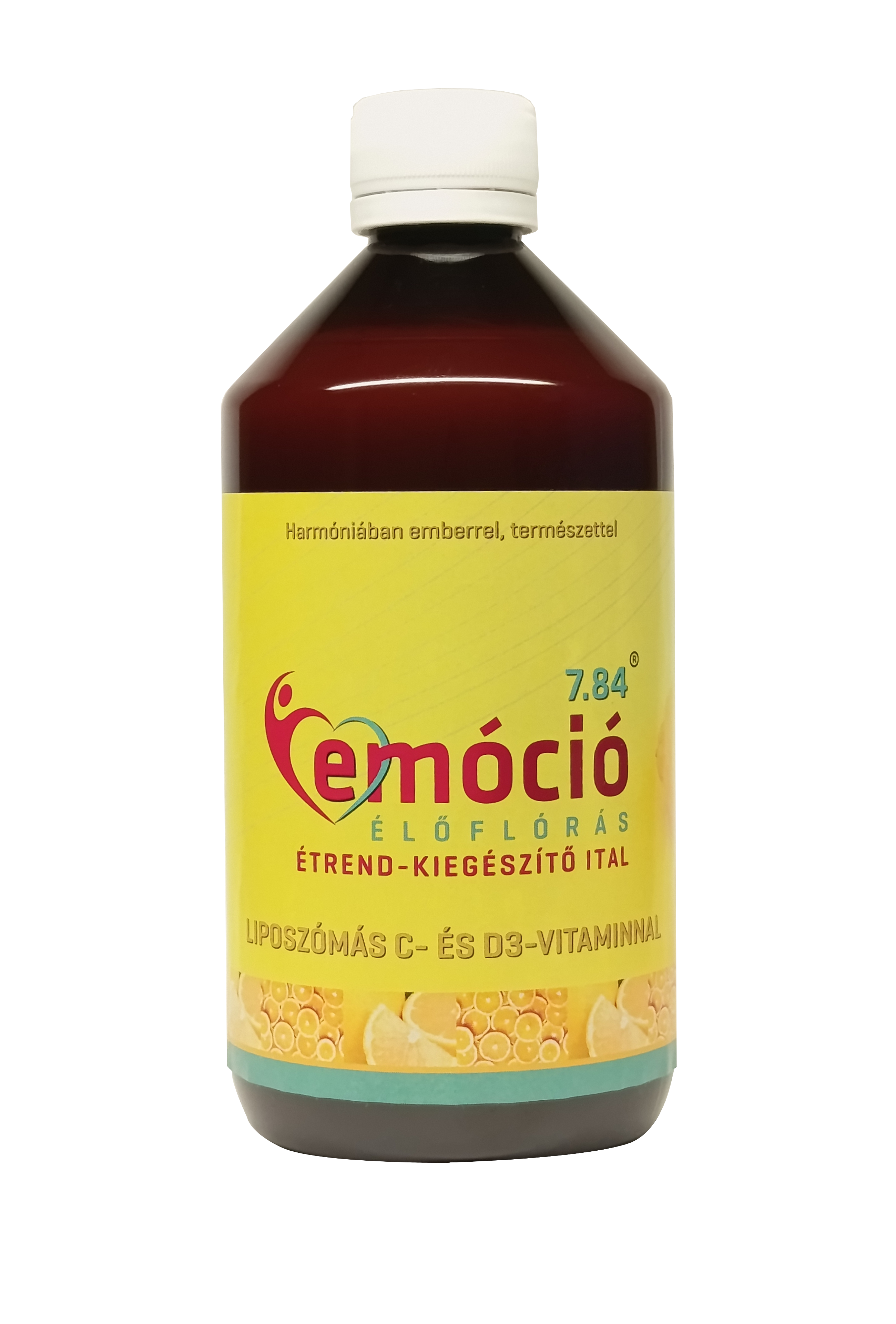 Emóció  7.84 élőflórás étrend-kiegészítő ital liposzómás C- és D3-vitaminnal 500 ml