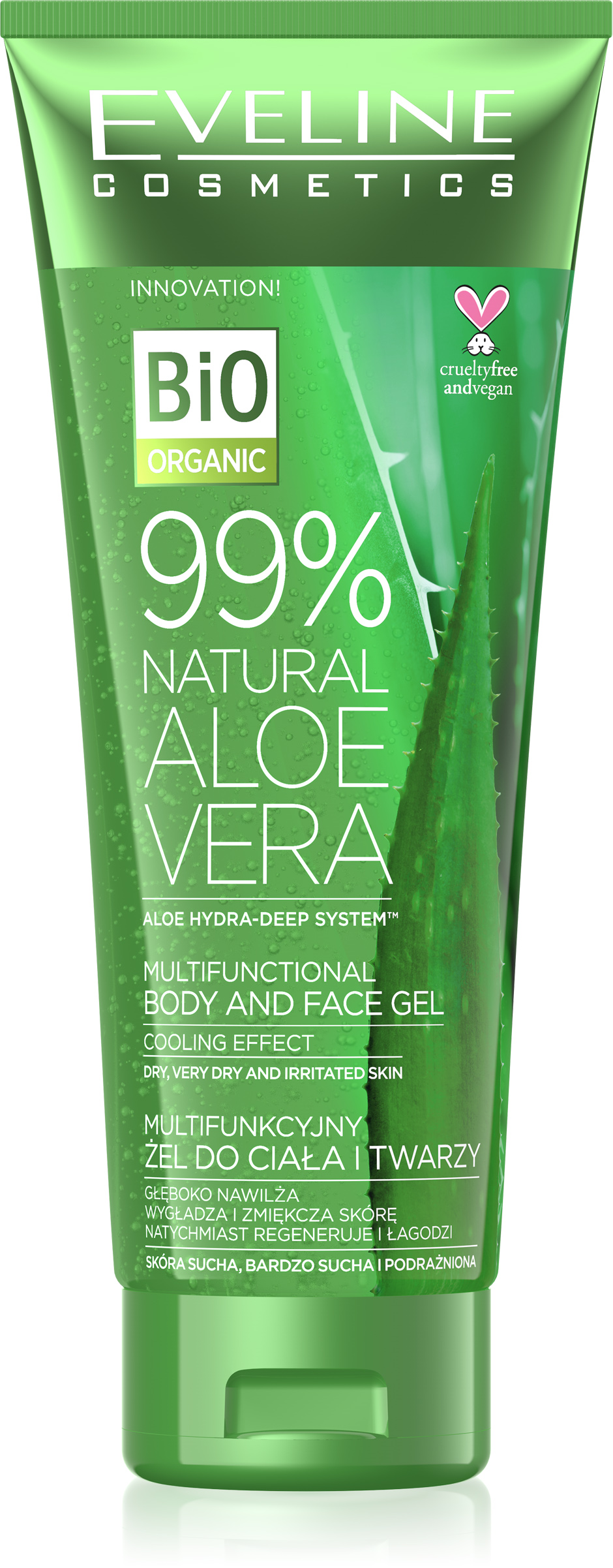 Eveline multifunkcionális test- és arcgél 99% természetes aloe verával 250 ml