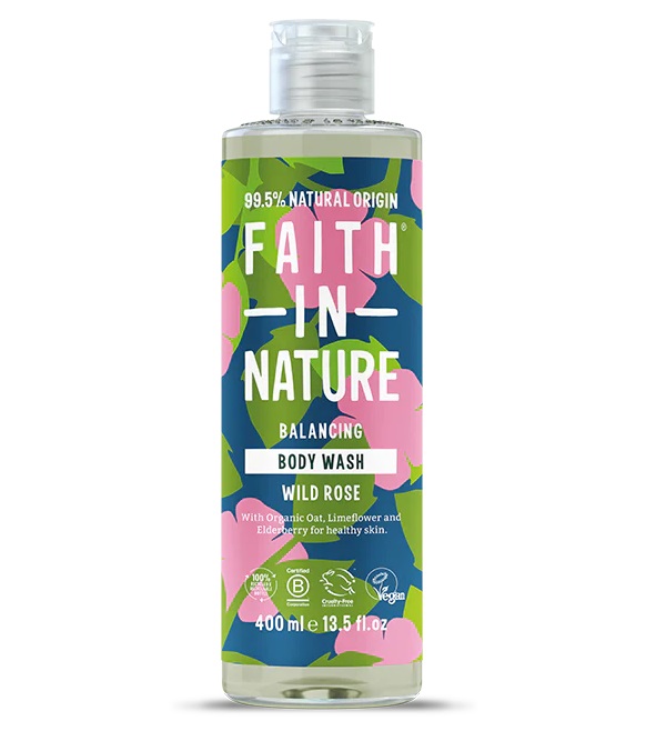 Faith in nature vadrózsa tusfürdő 400 ml