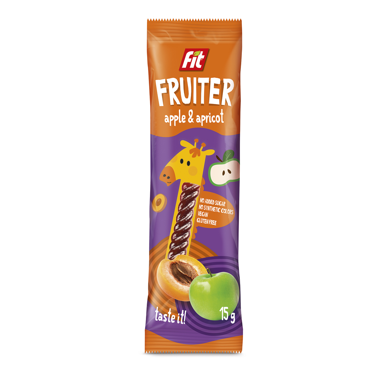 Fit fruiter alma+sárgabarack gyümölcszselé 15 g