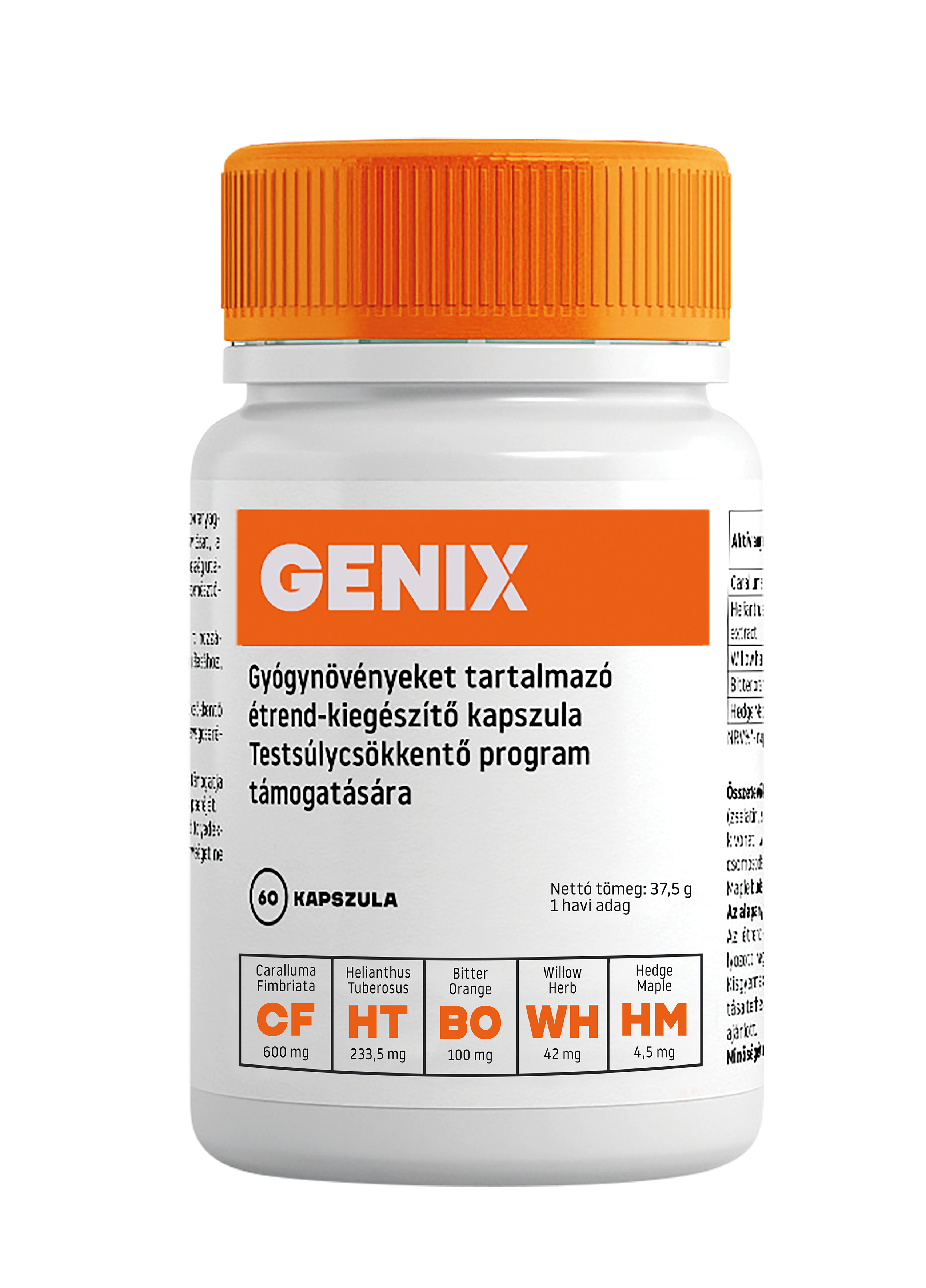 Genix gyógynövényt tartalmazó étrend-kiegészítő kapszula 60 db
