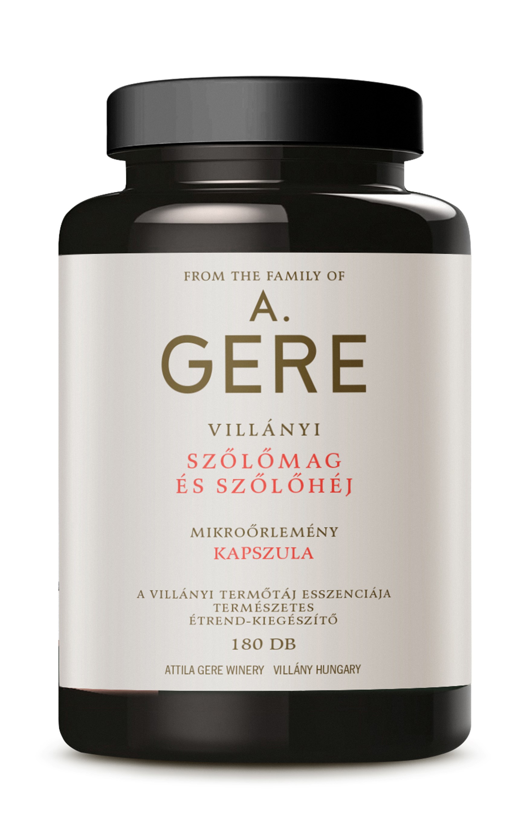 Gere villányi szőlőmag és héj mikroőrlemény kapszula 180 db Gere villányi szőlőmag és héj mikroőrlemény kapszula 180 db