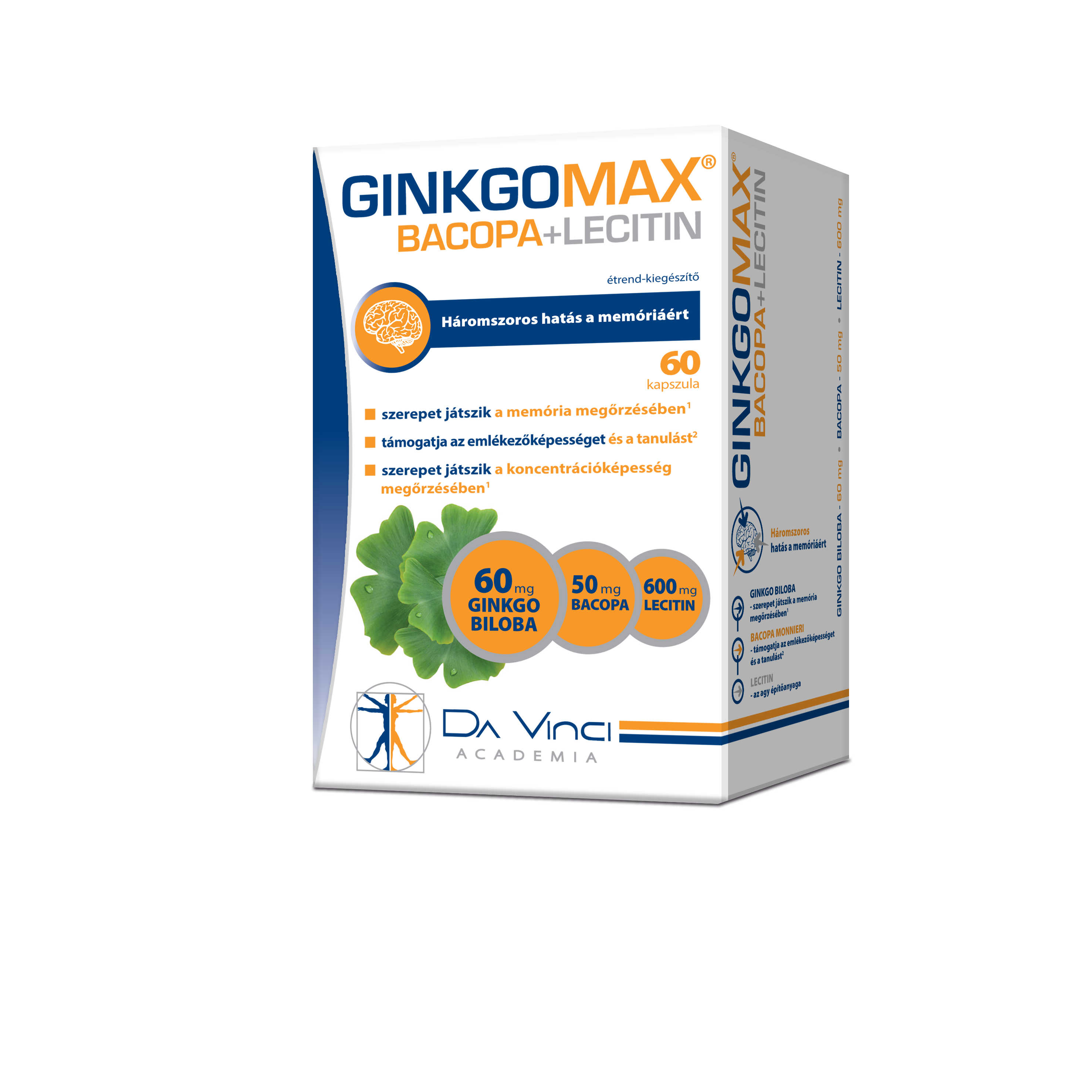 Ginkgomax+bacopa+lecitin lágyzselatin kapszula 60 db