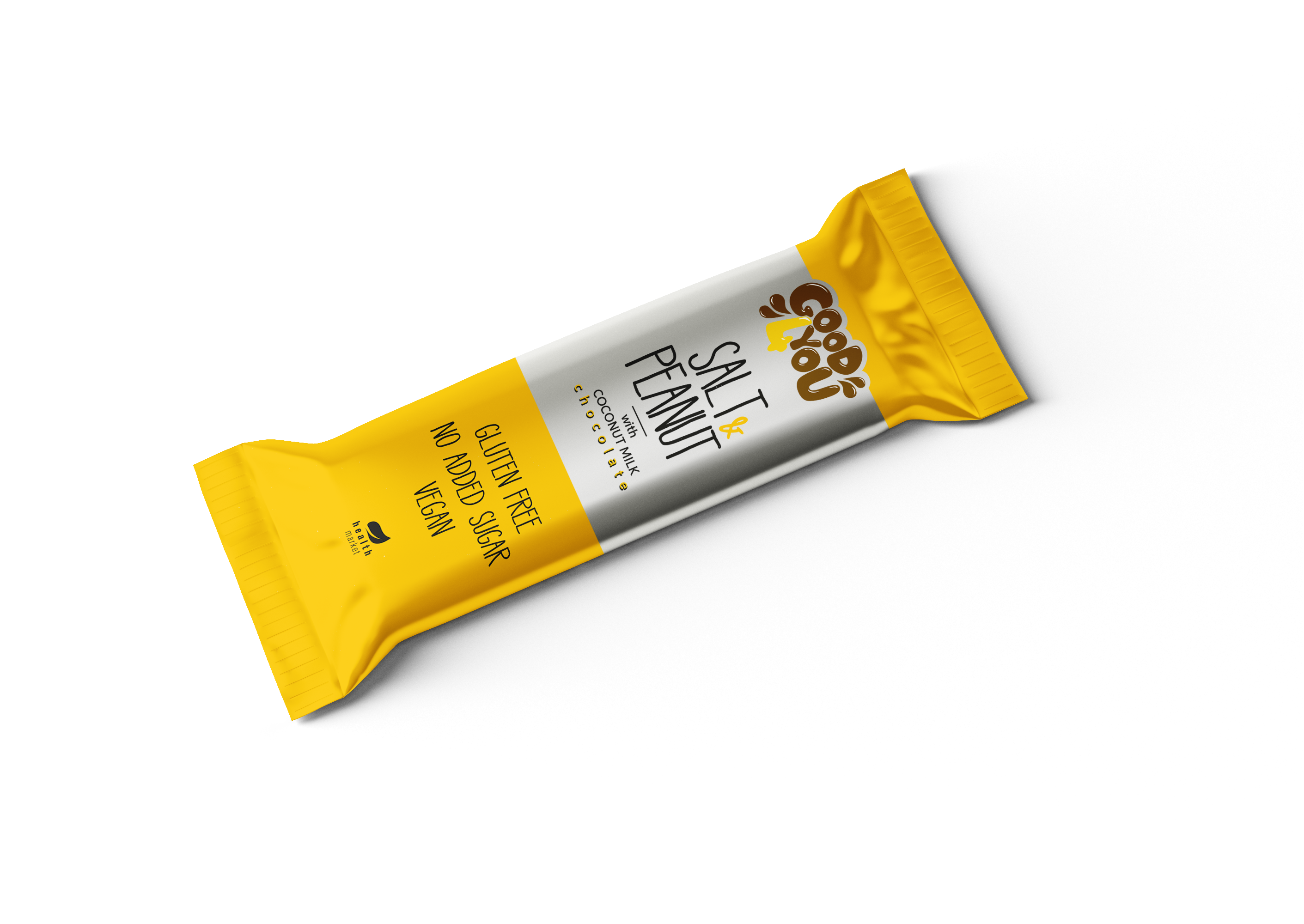 Health Market Good4You Sós Földimogyorós szelet kókusztejes csokoládéval 25 g