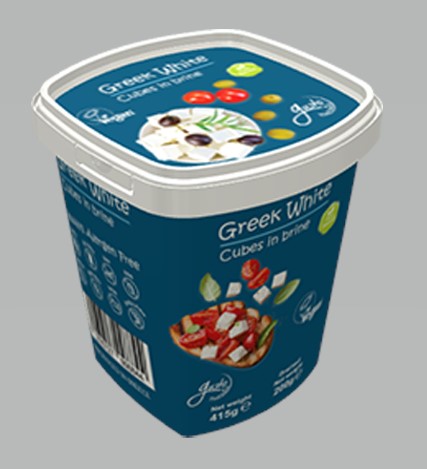 Gusto vegán készítmény krémfehér kockák 415 g