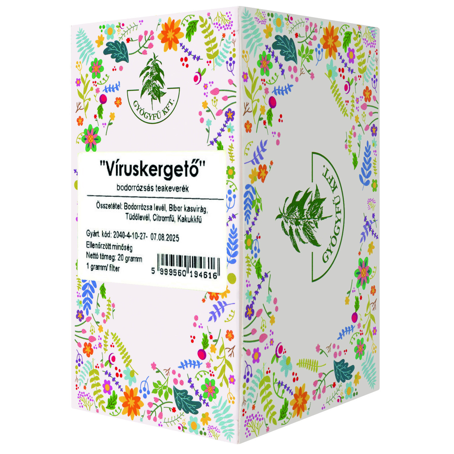 Gyógyfű víruskergető bodorrózsás teakeverék 50 g
