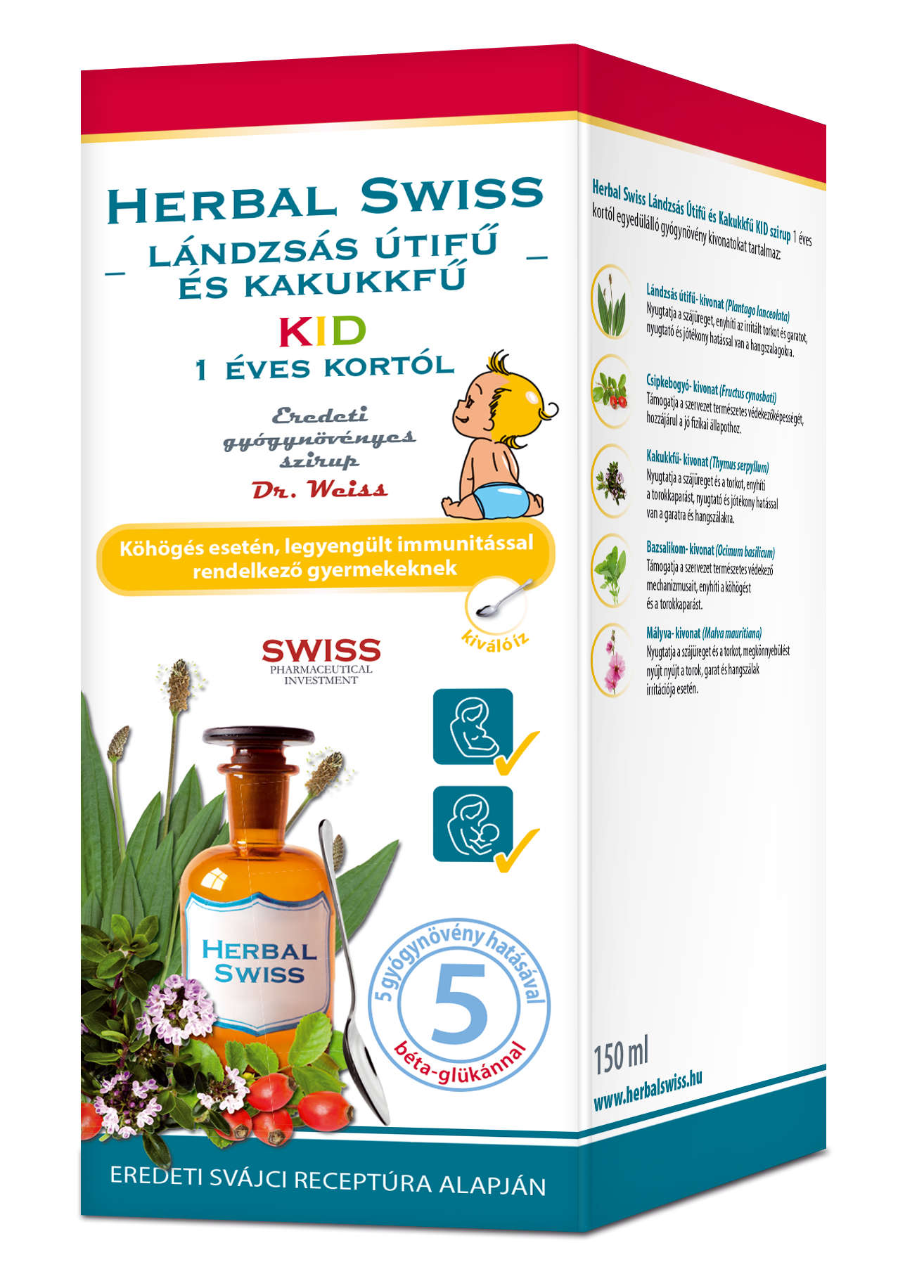 Herbal Swiss kid medical szirup 150 ml