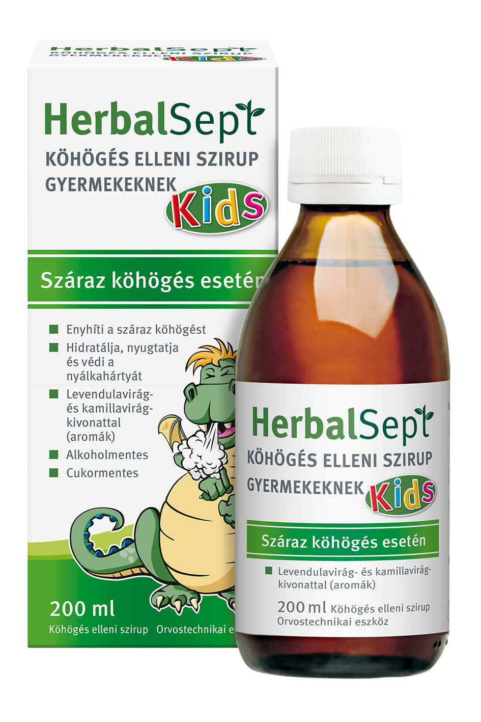 Herbalsept köhögés elleni szirup gyermekeknek 200 ml