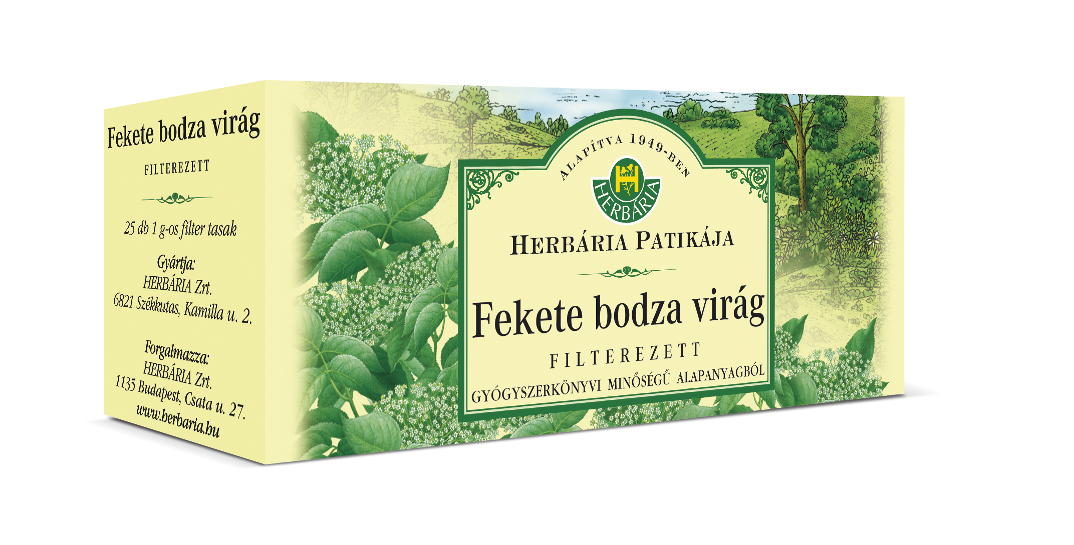 Herbária fekete bodza virág tea 25x1g 25 g