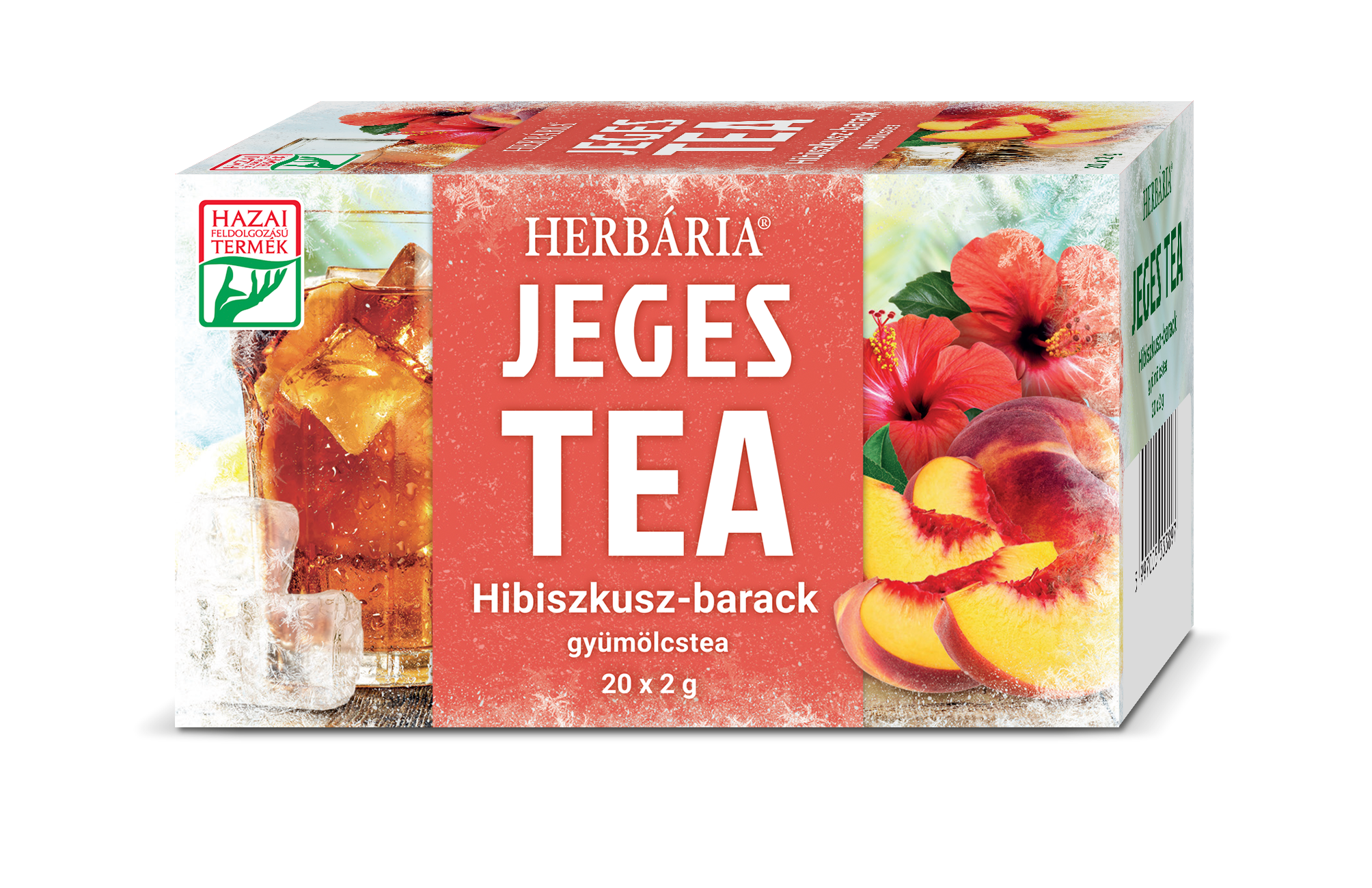 Herbária jeges tea hibiszkusz-barack gyümölcstea 20x2g 40 g