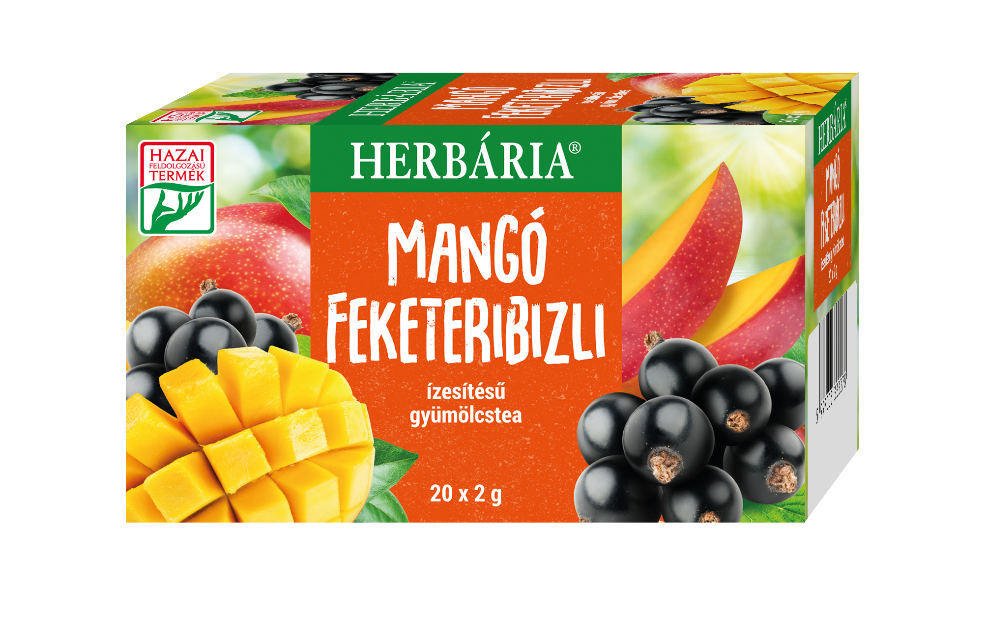 Herbária mangó feketeribizli ízesítésű gyümölcstea 20x2g 40 g
