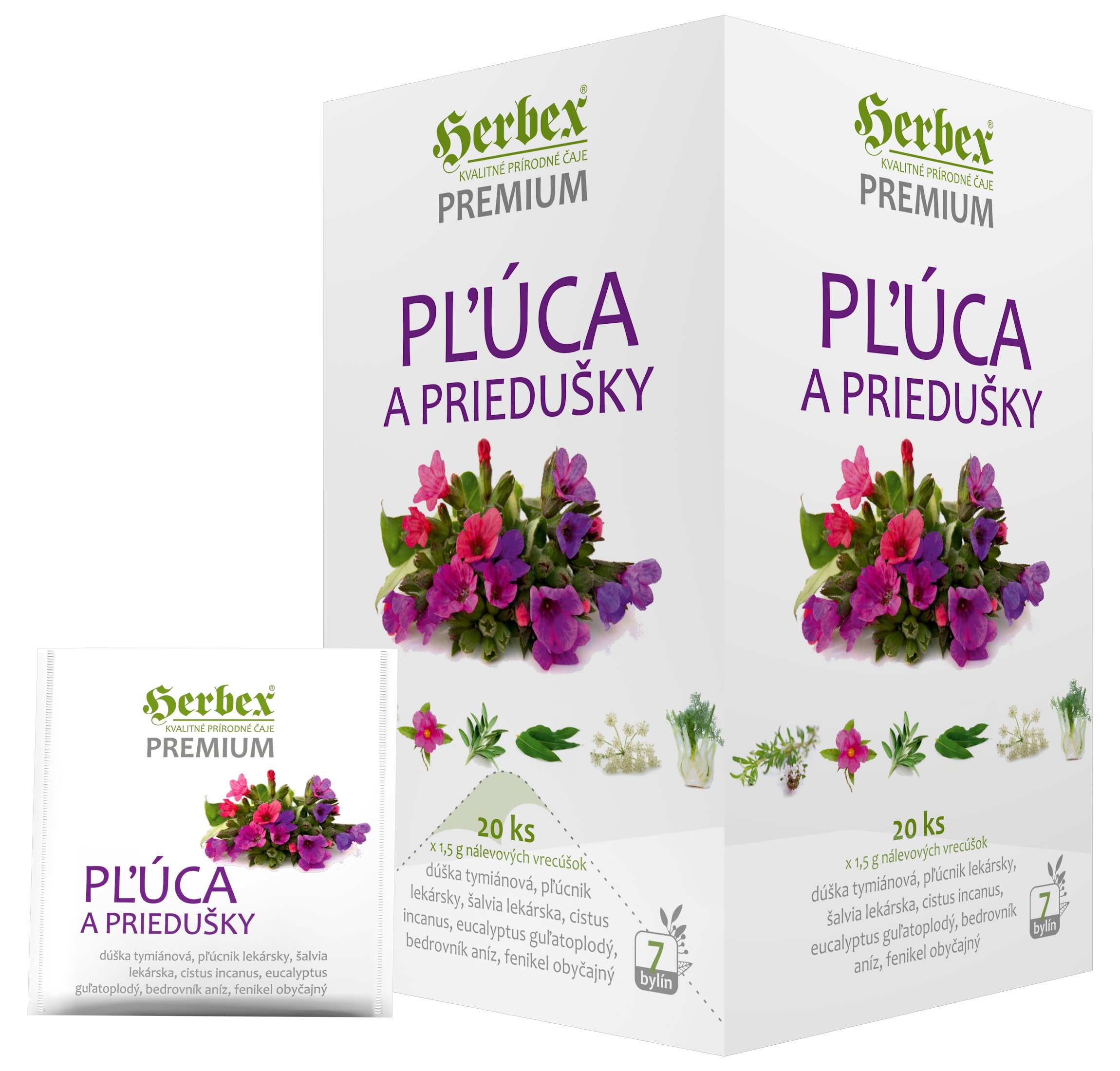 Herbex tüdő és légutak tea 20x1,5g 30 g