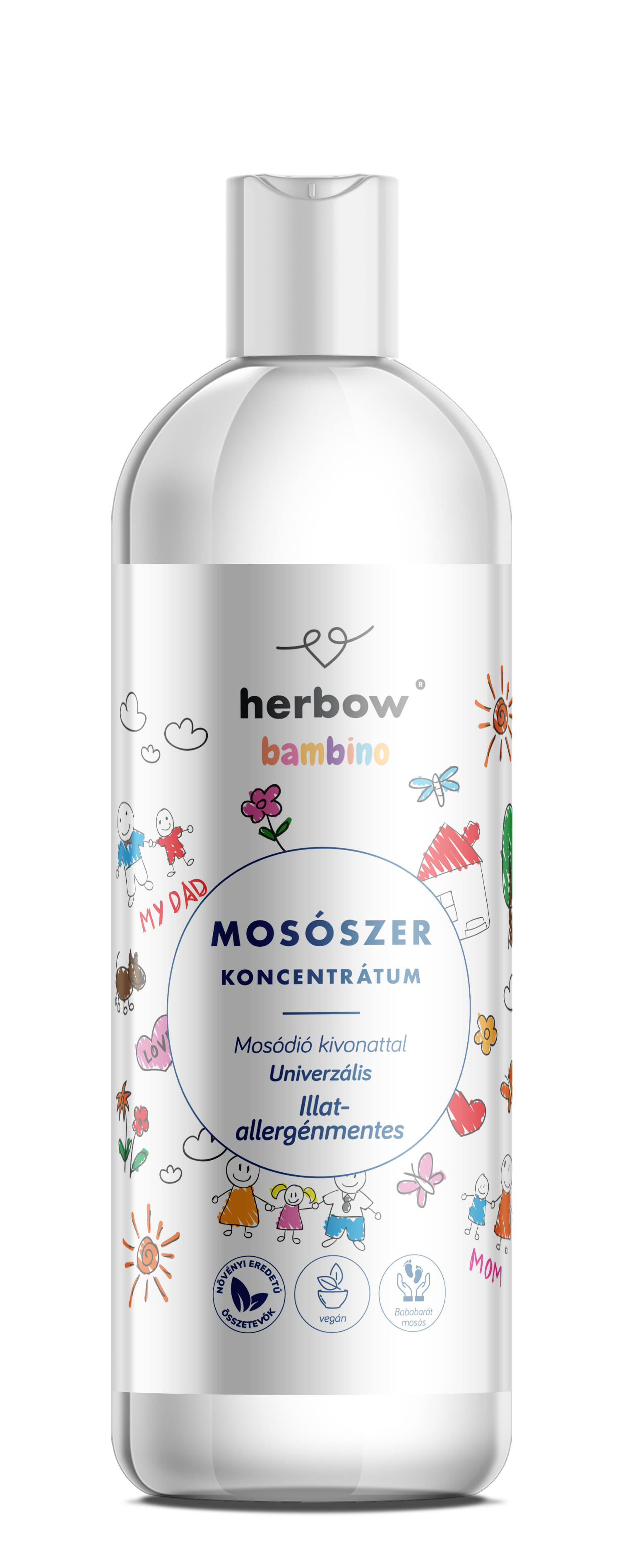 Herbow bambino folyékony mosószer koncentrátum univerzális illat és allergénmentes 1000 ml