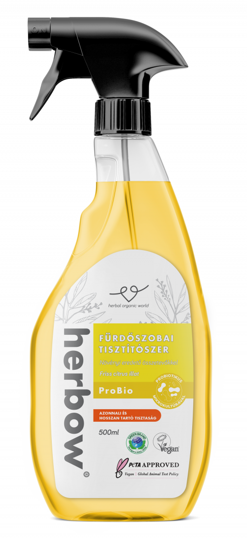 Herbow fürdőszobai tisztító probiotikus spray friss citrus illattal 500 ml