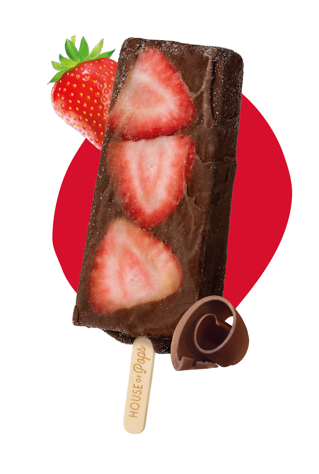 House of pops chocolate strawberry 100%-os kakaóval készült fagylalt 123 ml
