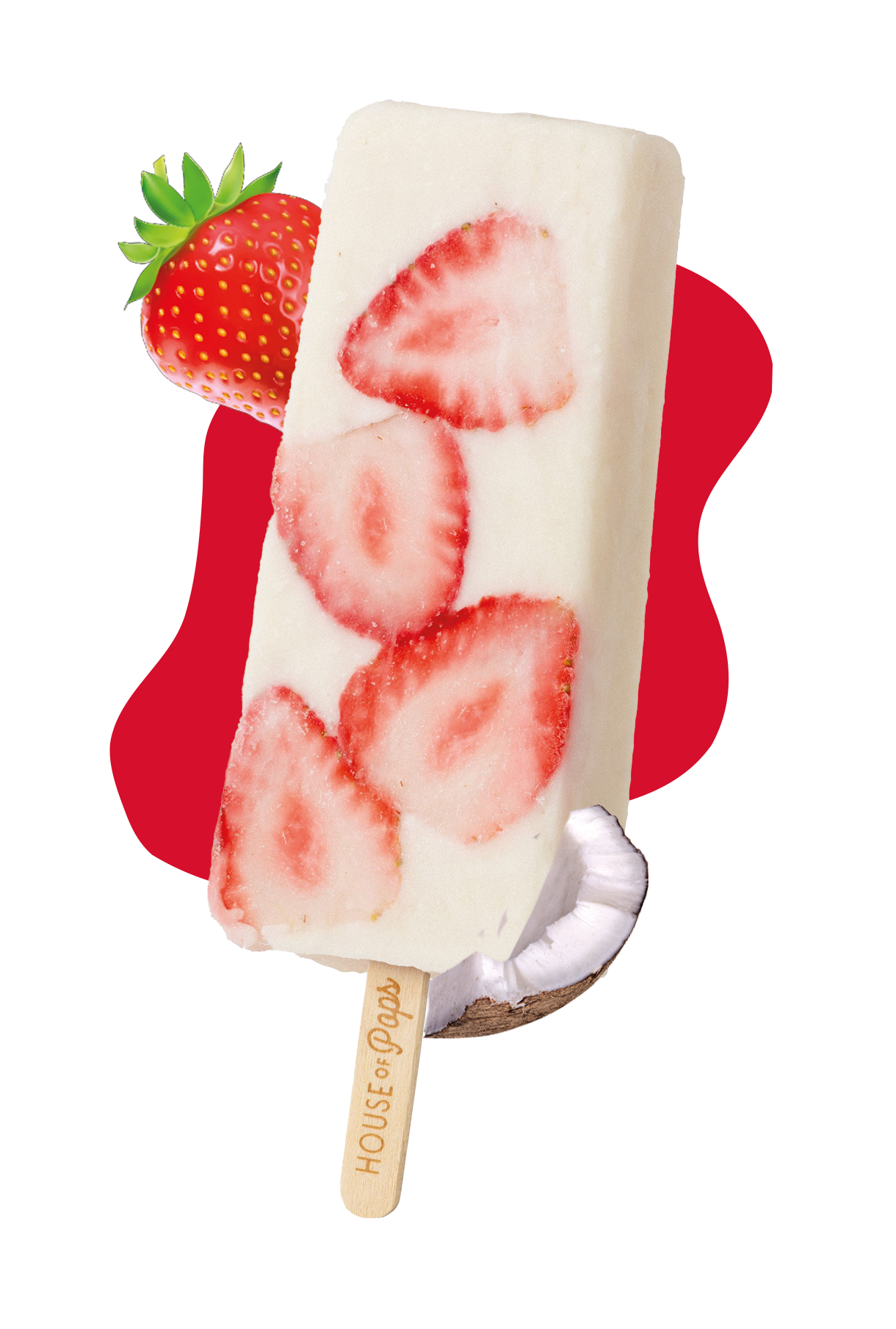 House of pops coconut strawberry fagylalt 123 ml
