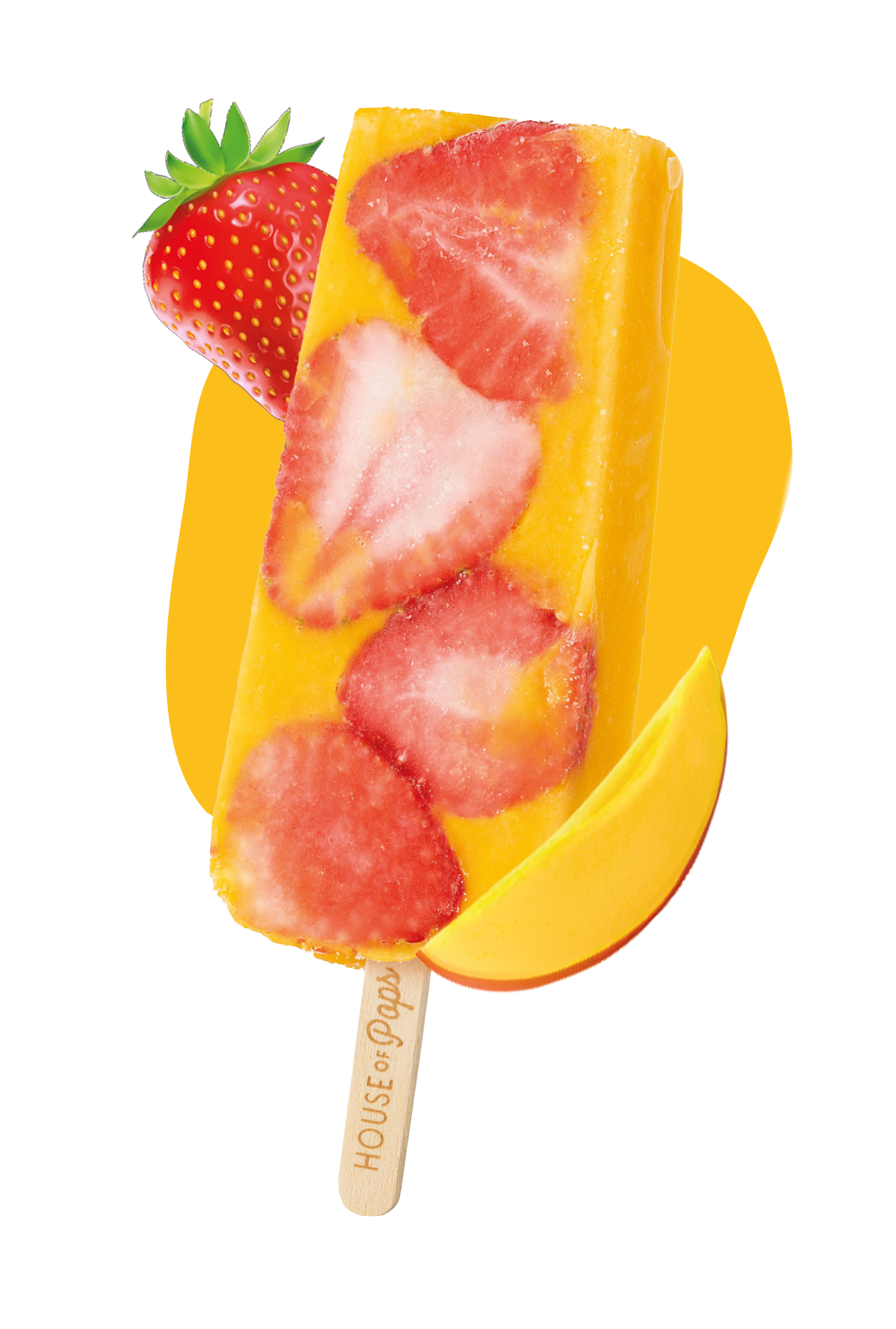 House of pops mango strawberry ízű fagylalt 123 ml
