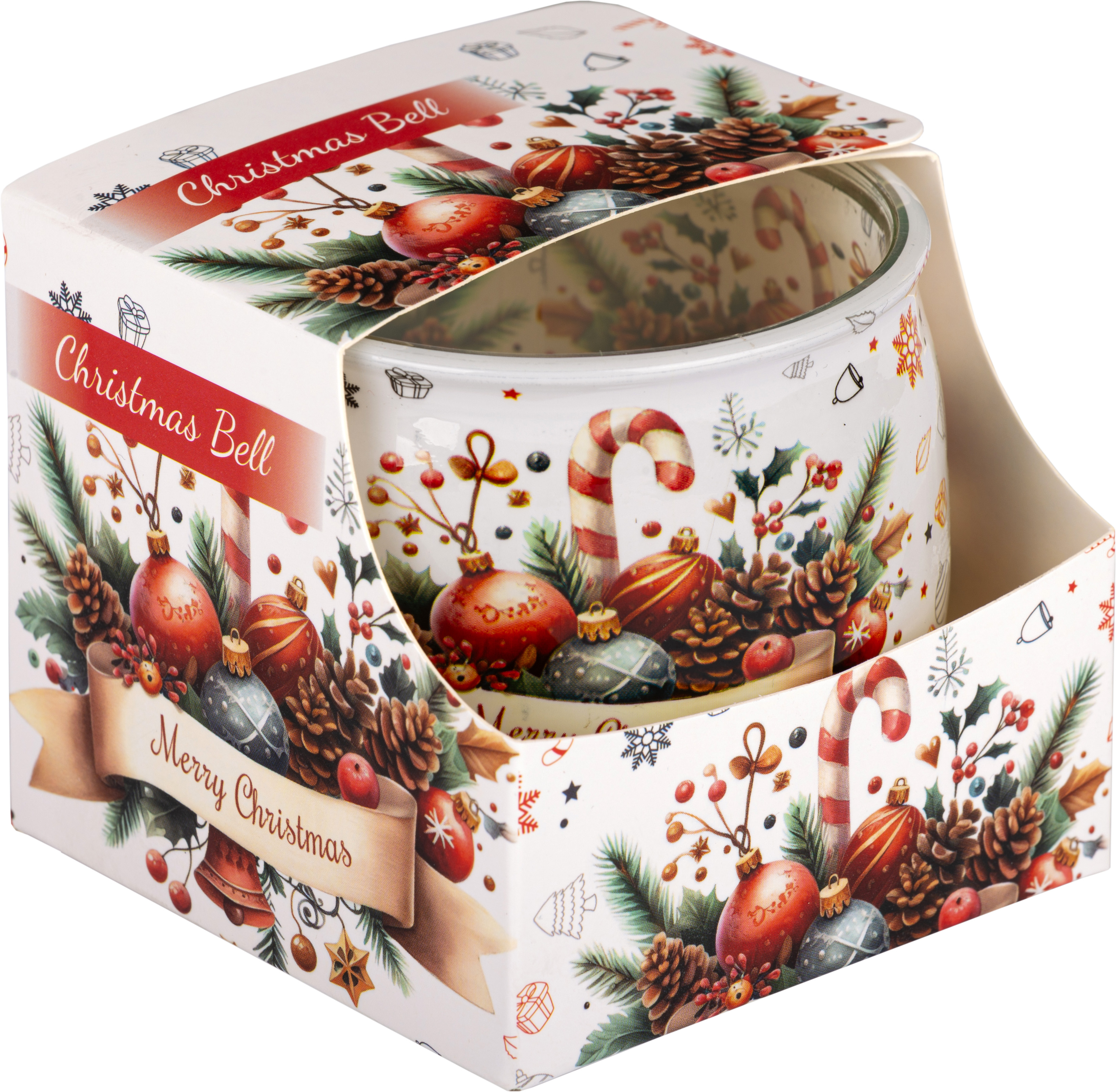 Illatmécses üvegpohárban christmas bell 1db