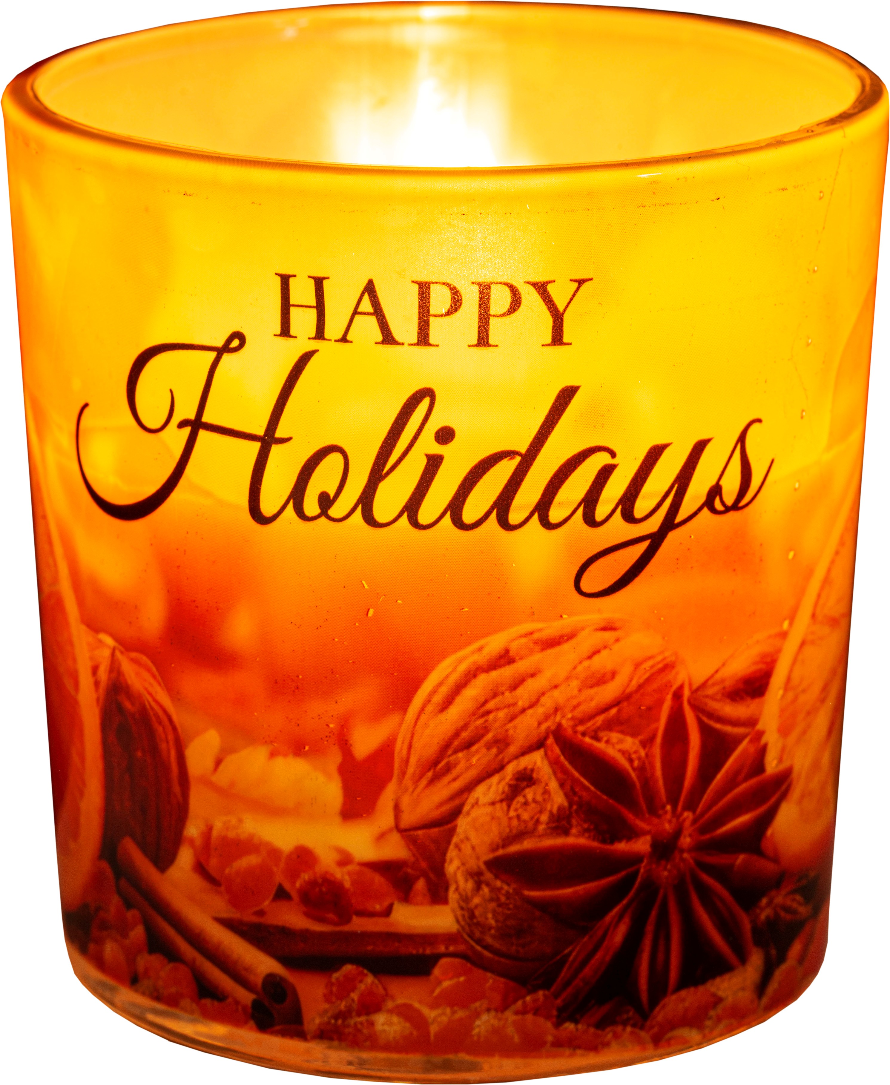 Illatmécses üvegpohárban róma  happy haliday 1db