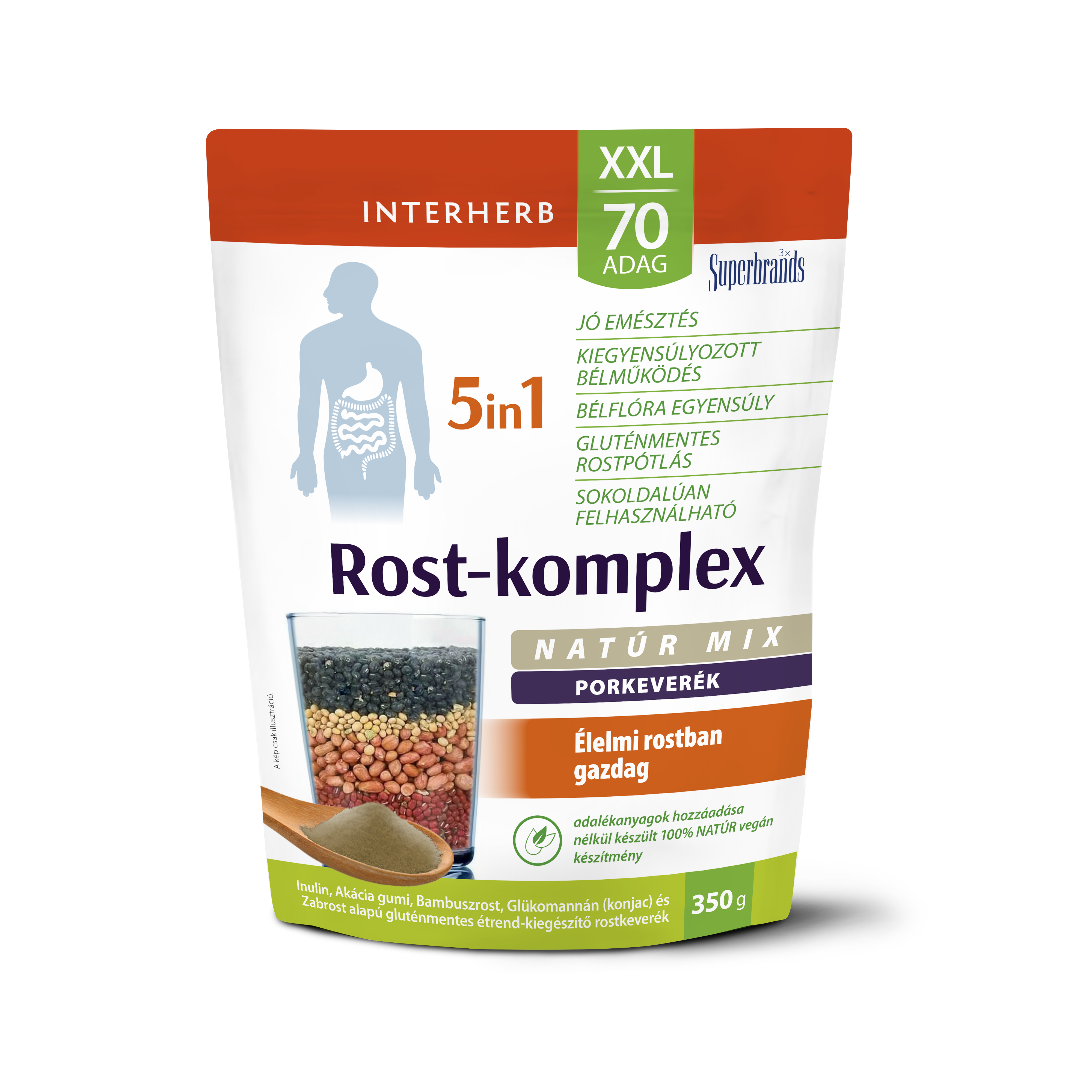 Interherb xxl 70 adag rost-komplex 5in1 porkeverék natúr 350 g