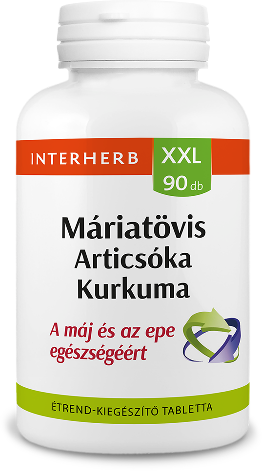 Interherb xxl máriatövis és articsóka és kurkuma tabletta 90 db