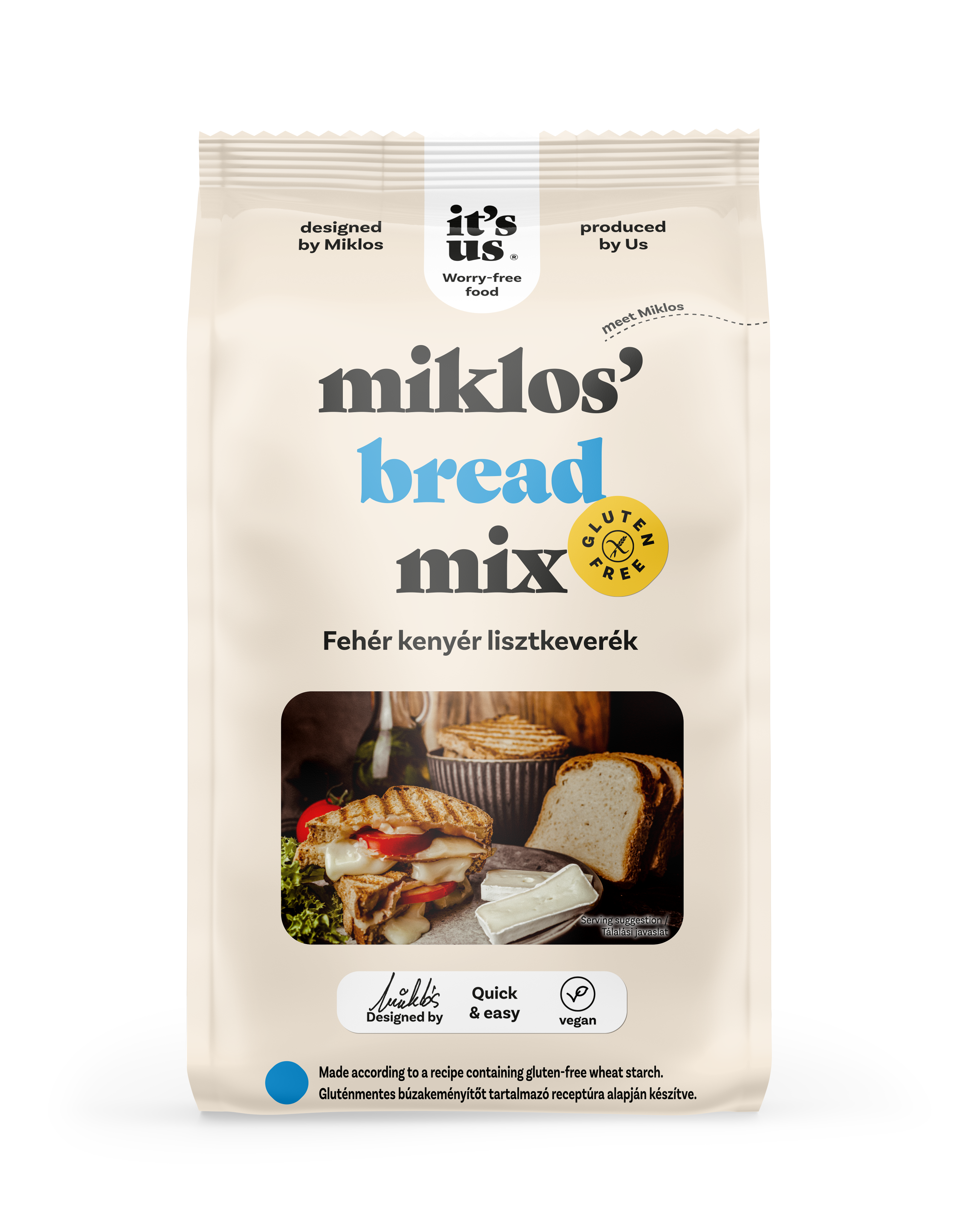 It`s us miklos` gluténmentes fehérkenyér lisztkeverék 1000 g