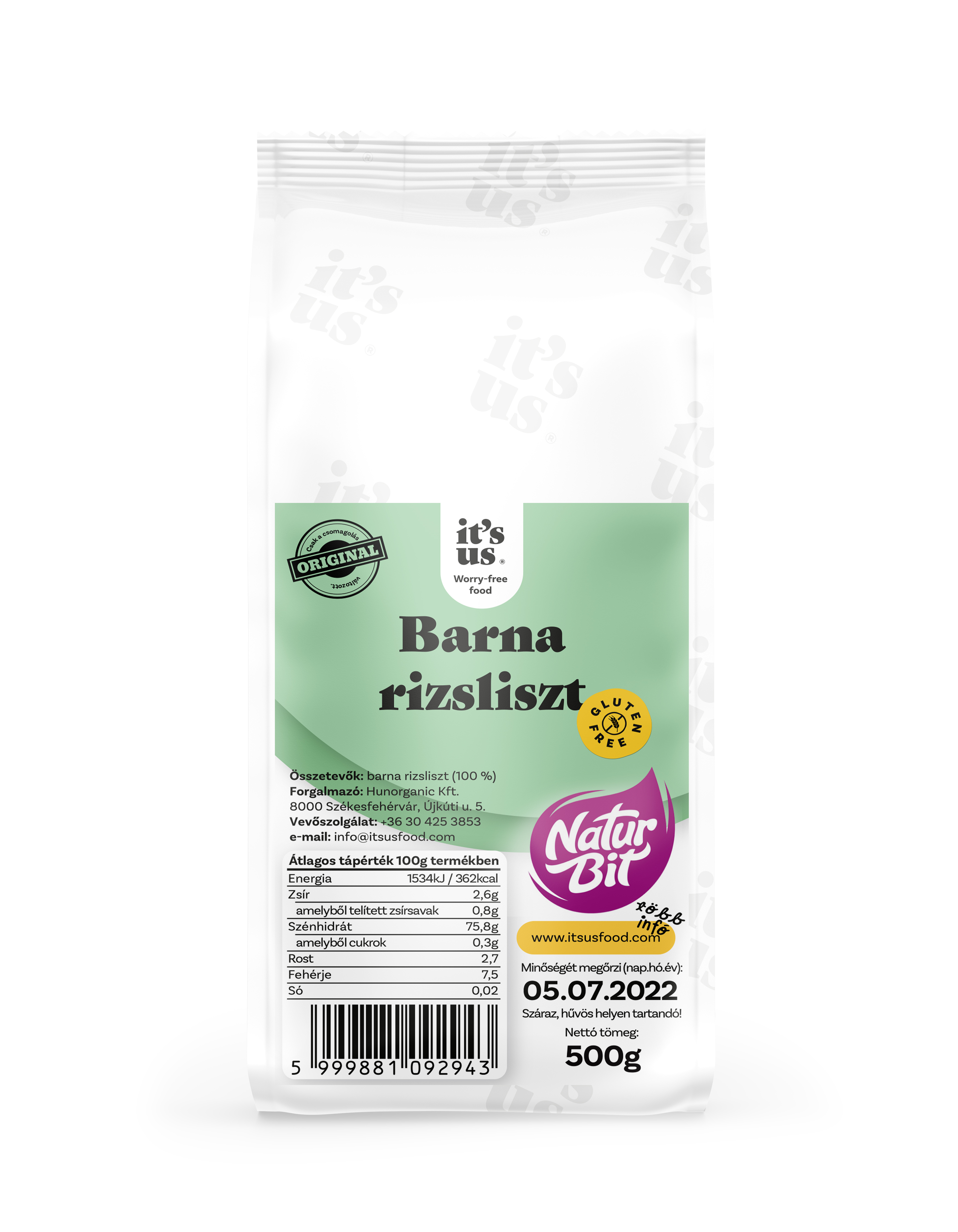 It`s us naturbit barna rizsliszt 500 g