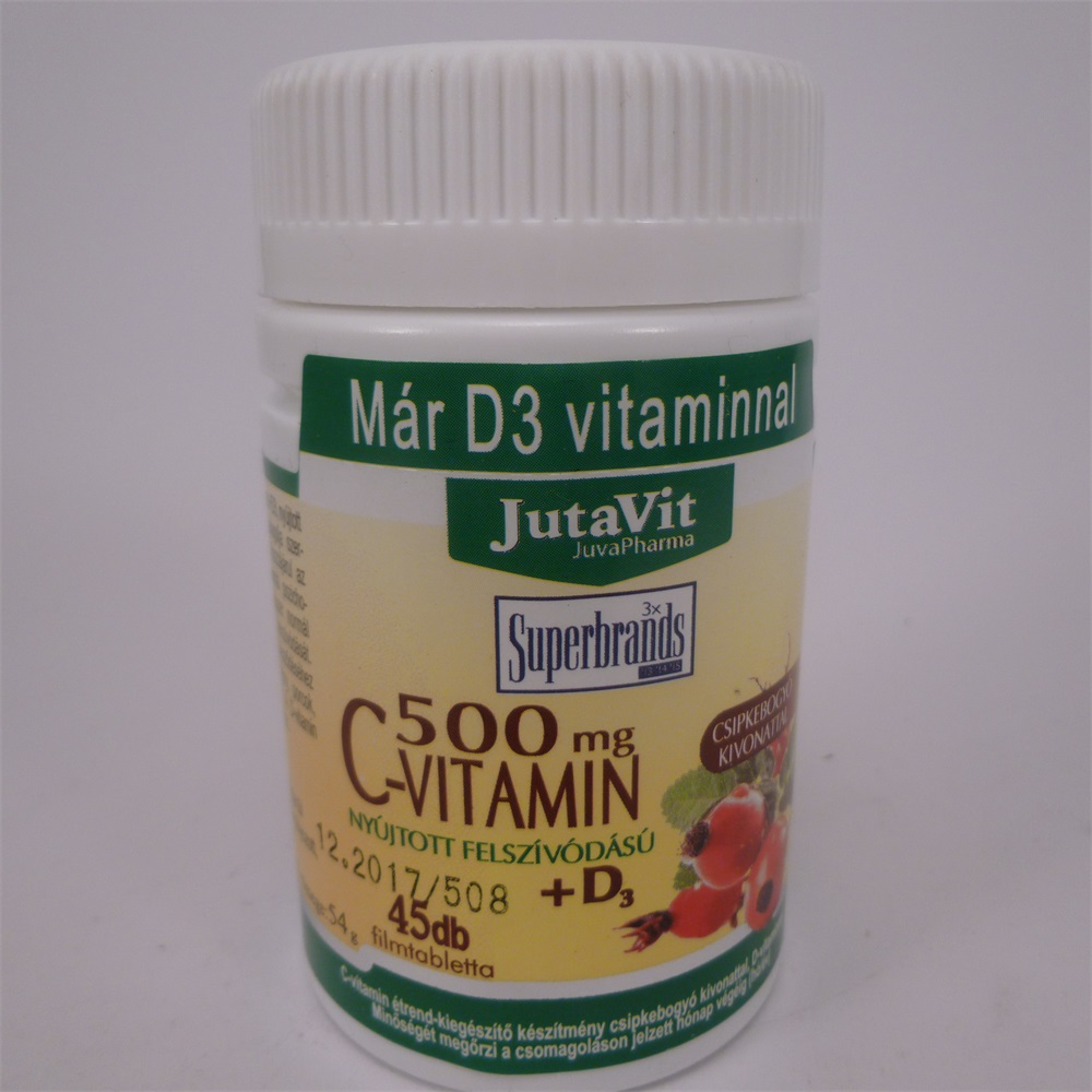 Jutavit c-vitamin 500 mg+d3+csipkebogyó kivonattal 45 db Jutavit c-vitamin 500 mg+d3+csipkebogyó kivonattal 45 db