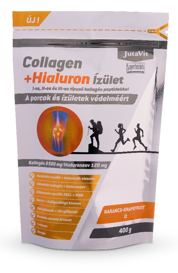 Jutavit collagen+hialuron ízület narancs-grapefruit kollagén por 400 g Jutavit collagen+hialuron ízület narancs-grapefruit kollagén por 400 g