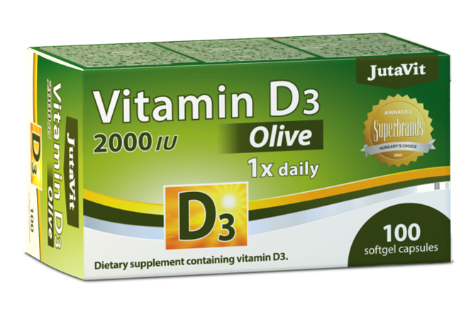 Jutavit d3-vitamin 2000 NE oliva lágykapszula 100 db