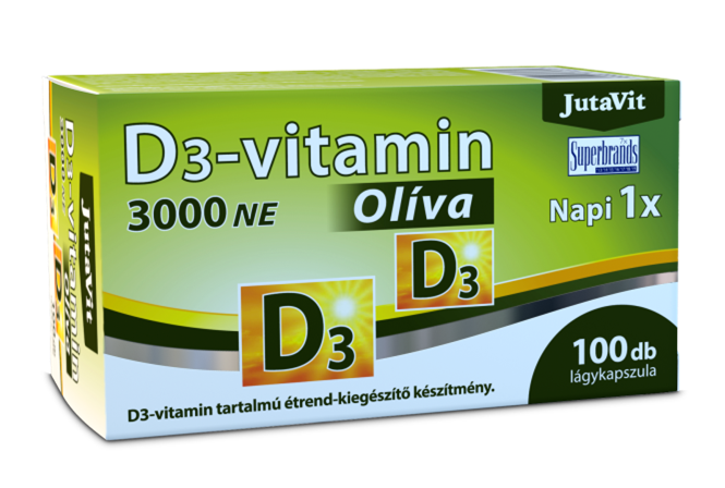 Jutavit d3-vitamin 3000 NE olíva 100 db