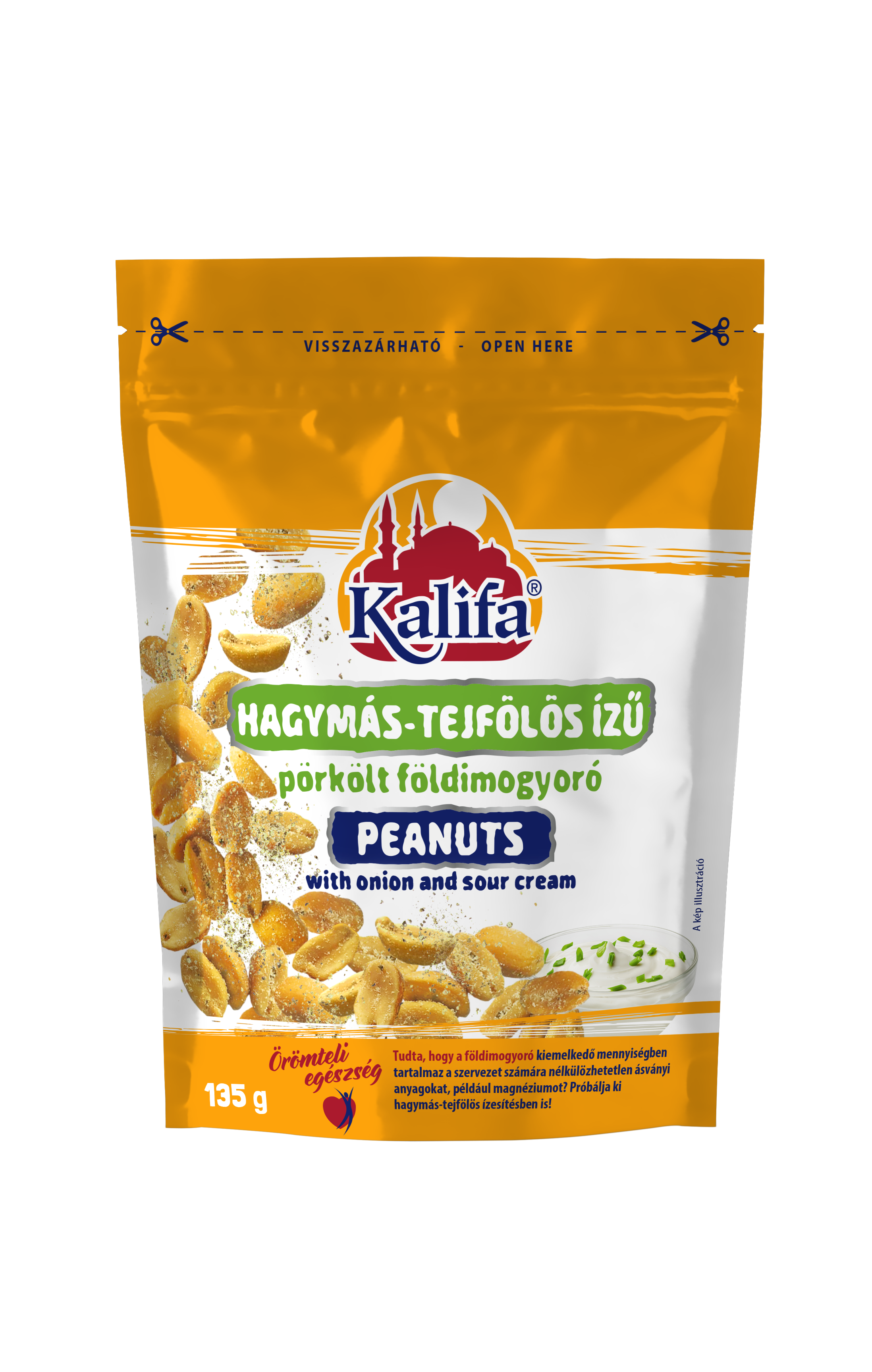 Kalifa földimogyoró hagymás-tejfölös 135 g