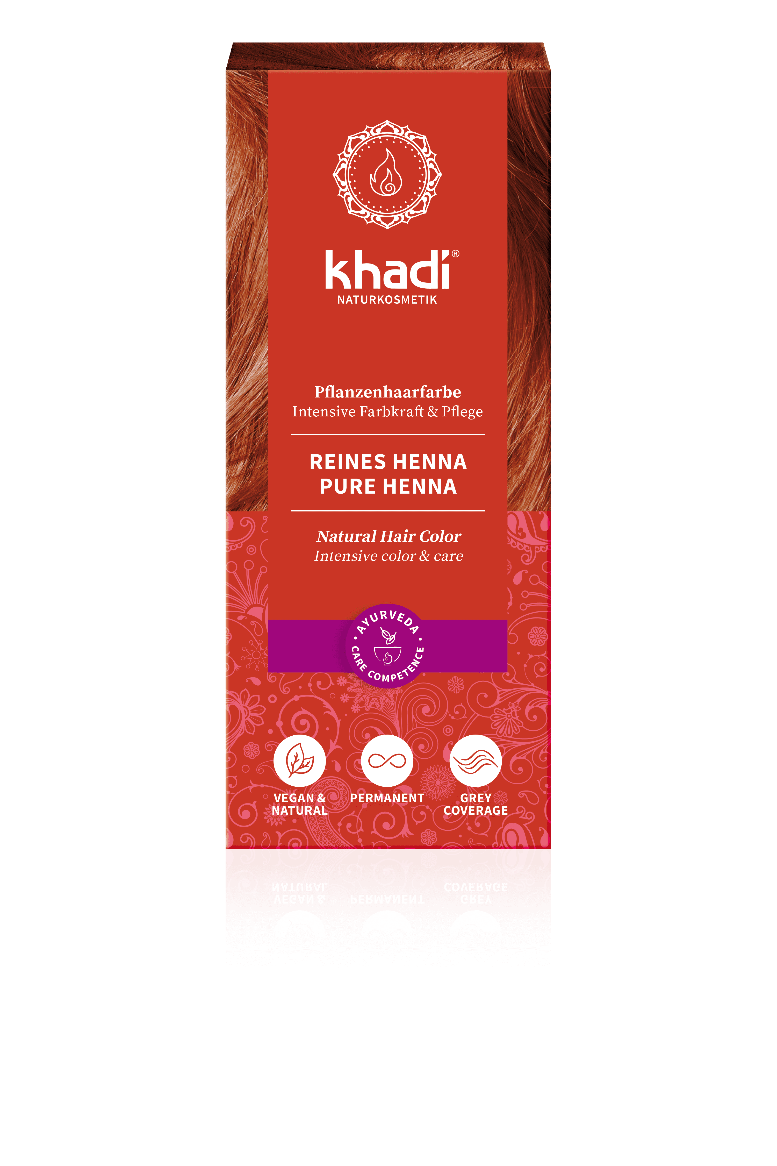Khadi bio hajfesték por élénkvörös 100% 100 g