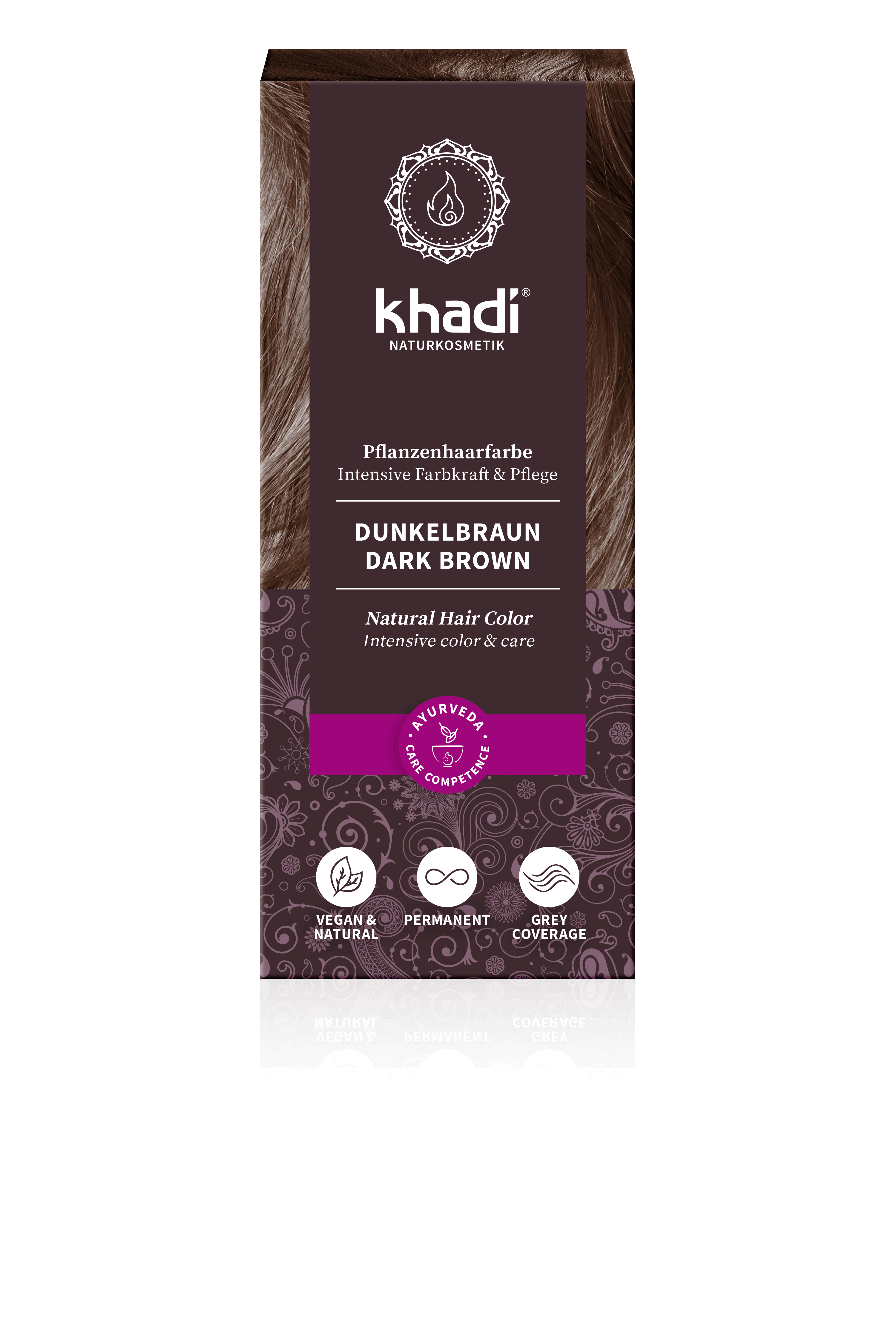 Khadi bio hajfesték por sötétbarna 100 g