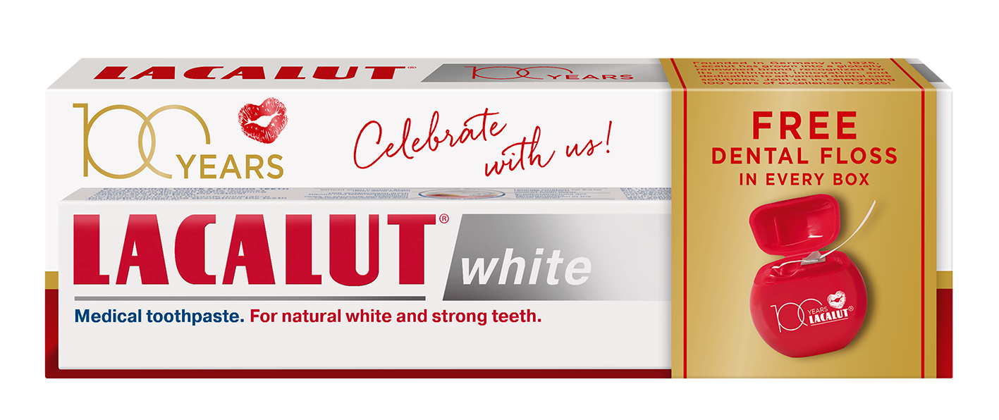 Lacalut fogkrém white fogselyemmel 75 ml