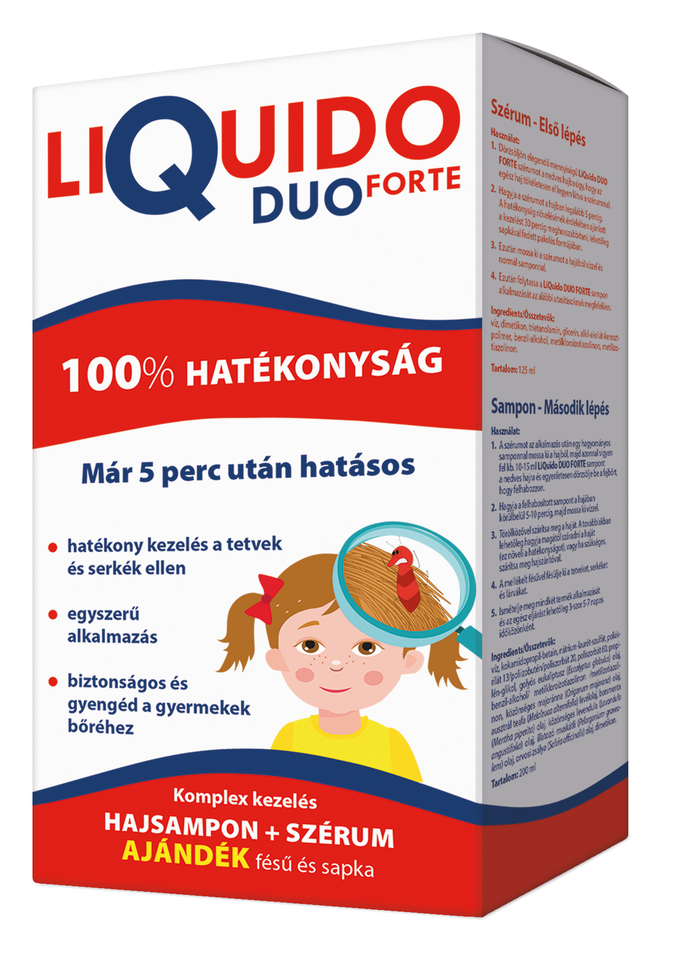 Liquido duoforte tetűírtó sampon + szérum 200+125ml 325 ml