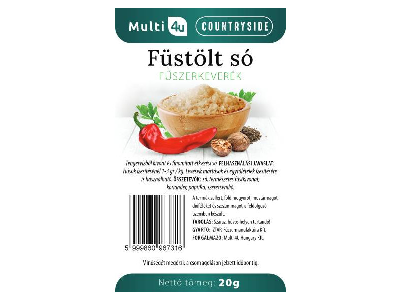 Multi 4u countryside füstsó fűszerkeverék 20 g