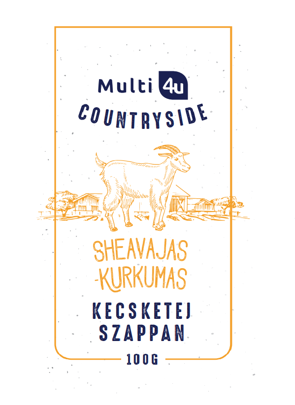 Multi 4u countryside kecsketej szappan sheavajas-kurkumás 100 g