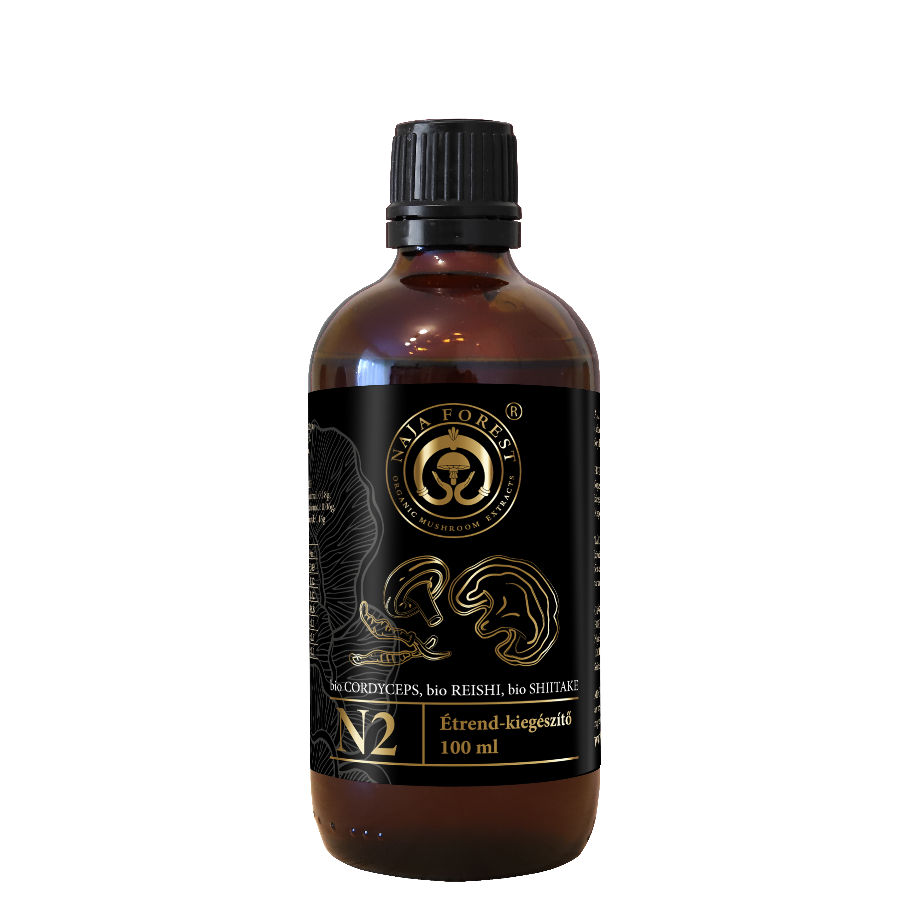 Naja forest N2 bio cordyceps, bio reishi, bio shiitake étrendkiegészítő 100 ml