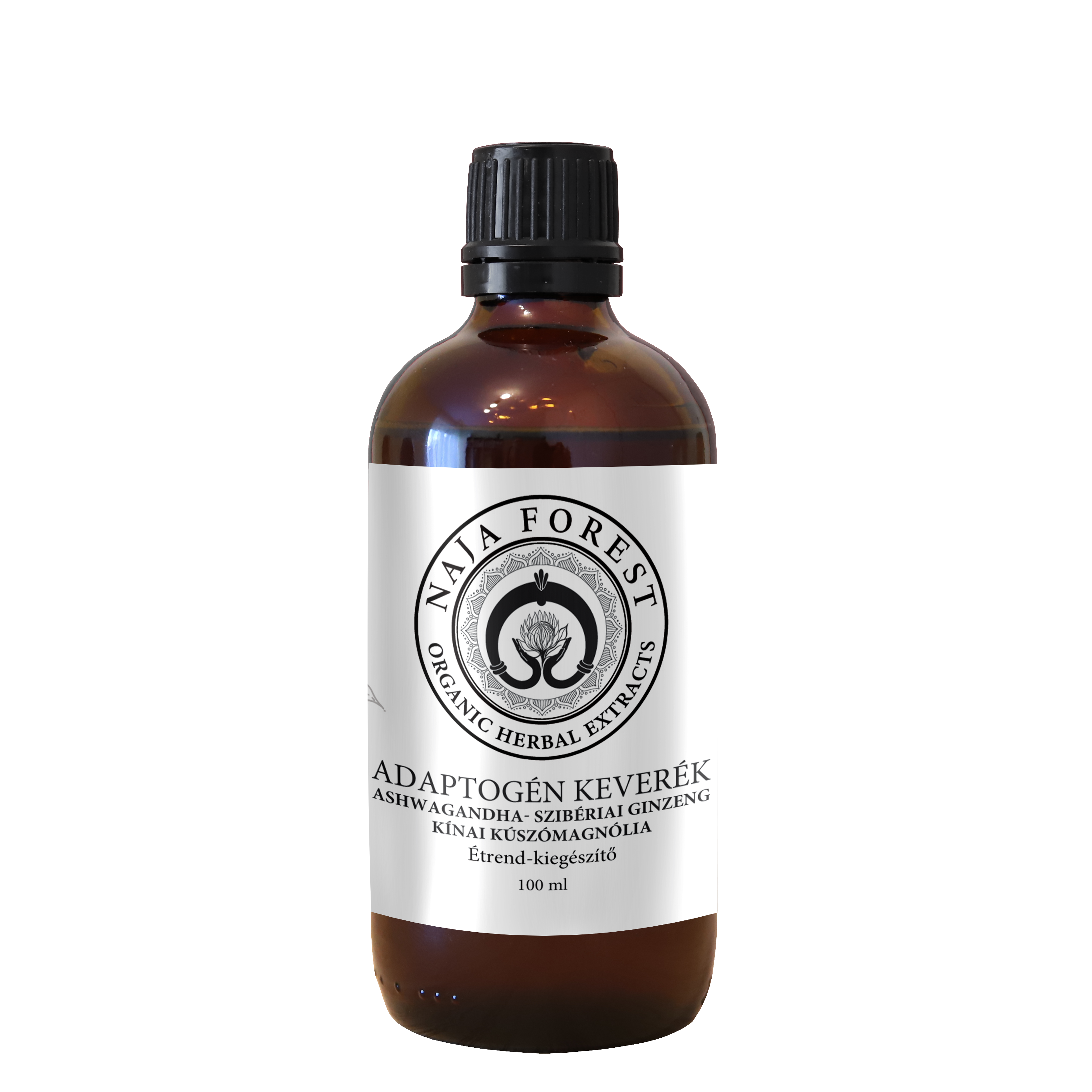 Naja forest adaptogén keverék ashwagandha, szibériai ginzeng, kínai kúszómagnólia étrendkiegészítő 100 ml