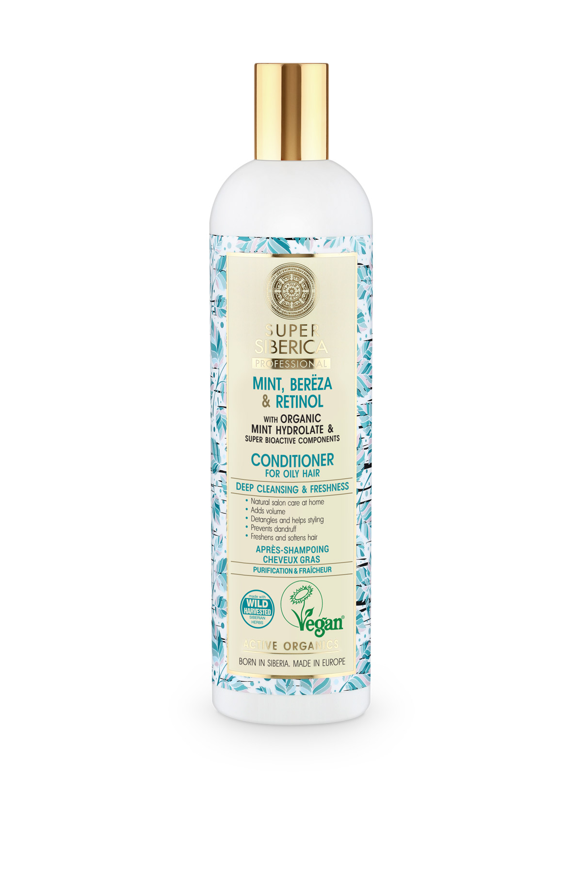 Natura Siberica mélytisztító frissítő hajkondicionáló zsíros hajra 400 ml