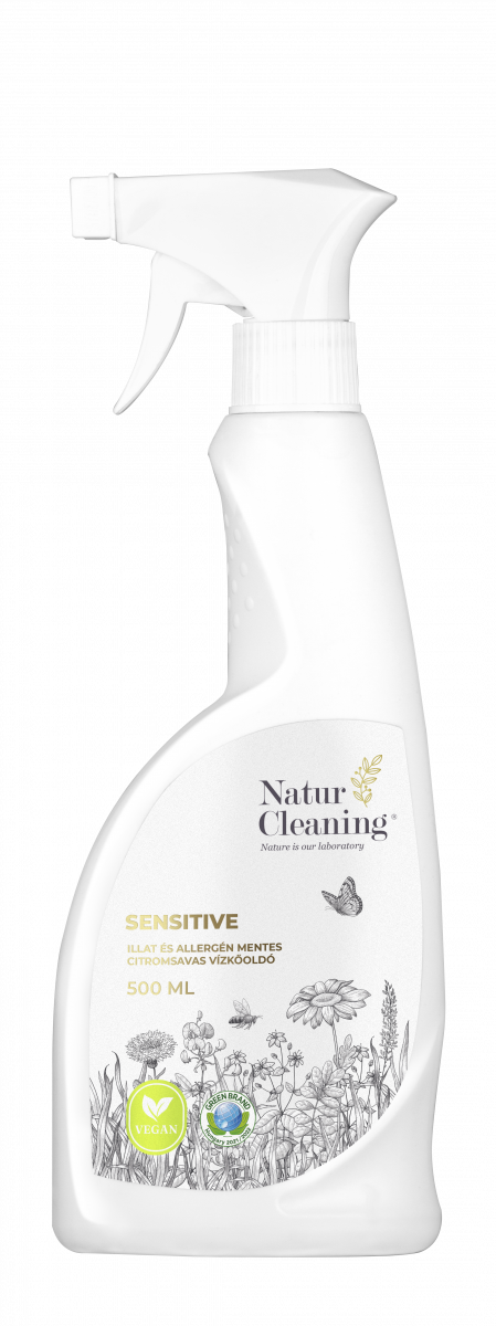 Naturcleaning sensitive illat és allergénmentes citromsavas vízkőoldó 500 ml