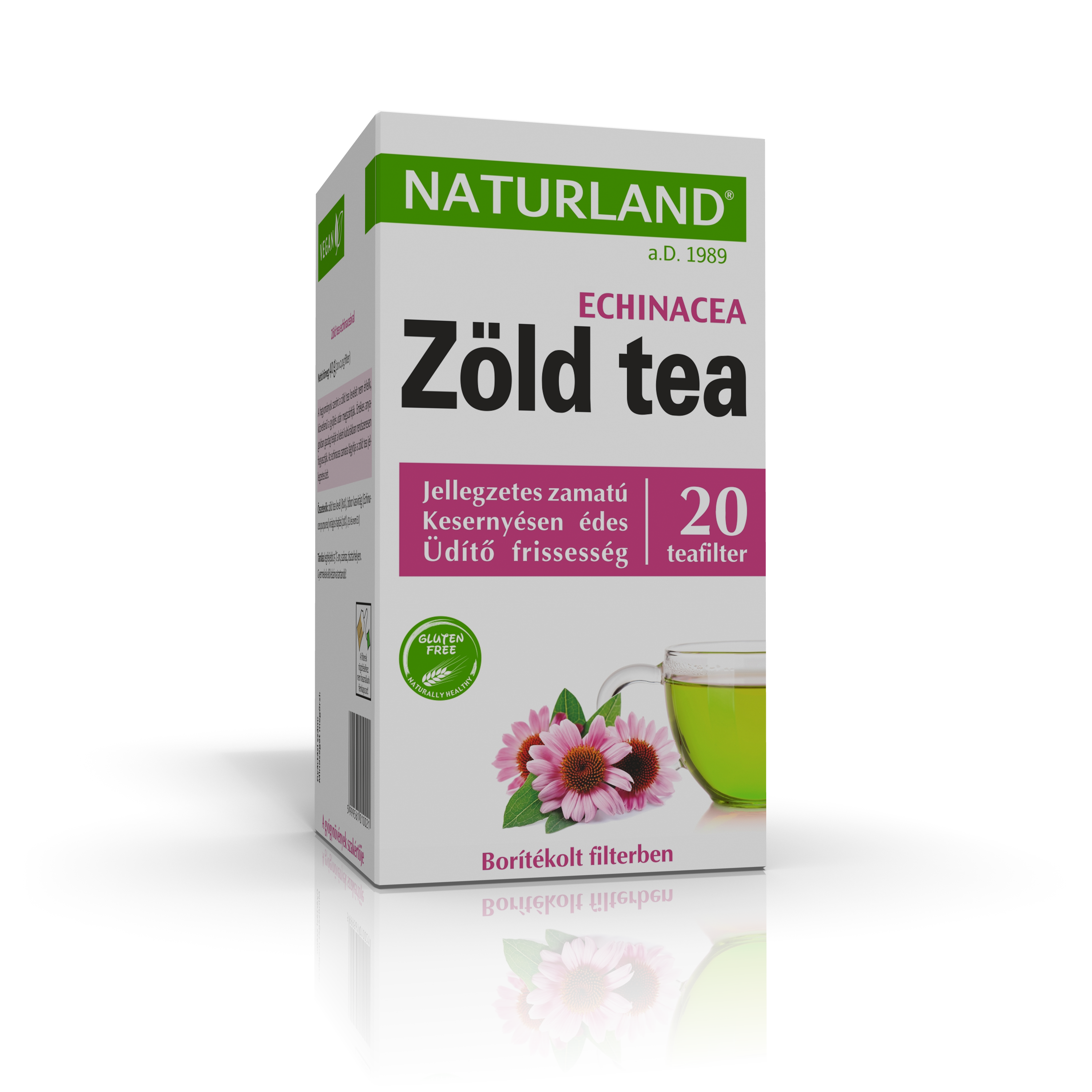 Naturland zöld tea echinaceával filteres 20x2g 40 g