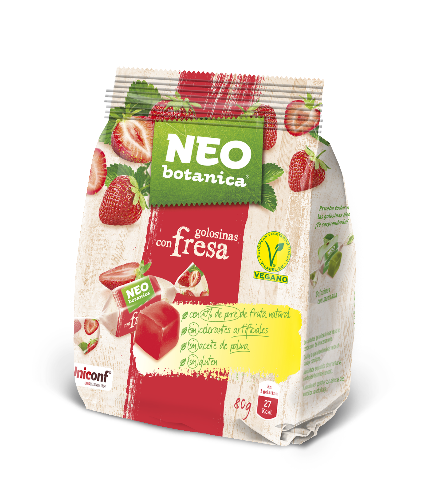 Neo Botanica zselécukorka gluténmentes eper pürével 80 g