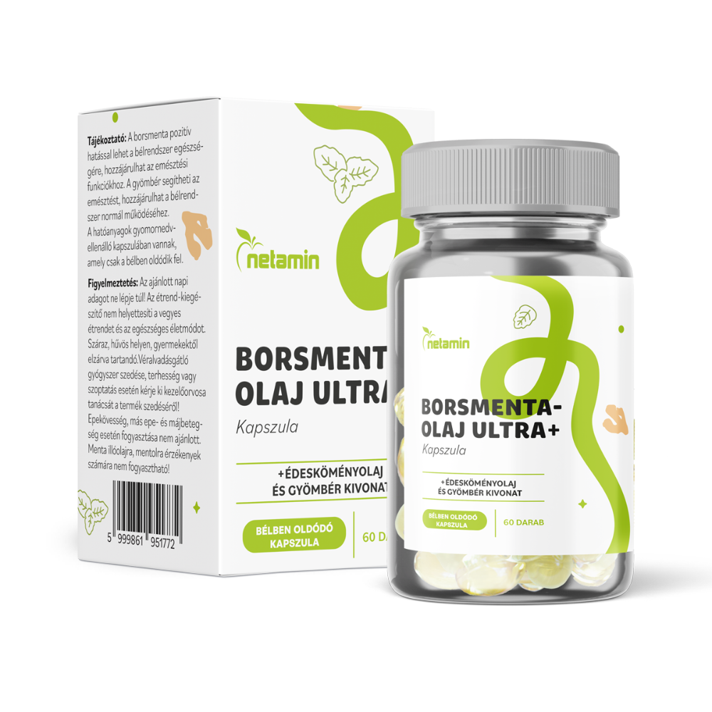 Netamin borsmentaolaj ultra+ kapszula 60 db