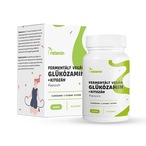 Netamin fermentált vegán glükozamin+kitozán kapszula 90 db