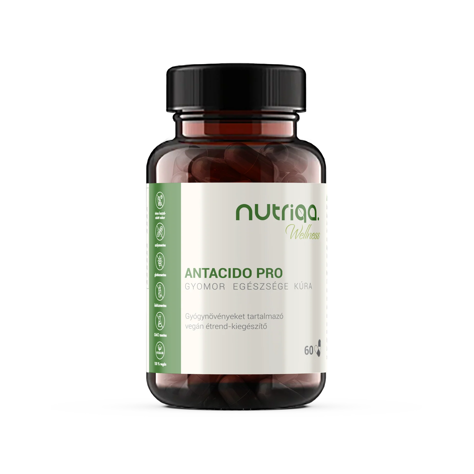Nutriqa antacido pro gyomor egészsége kúra vegán kapszula 60 db