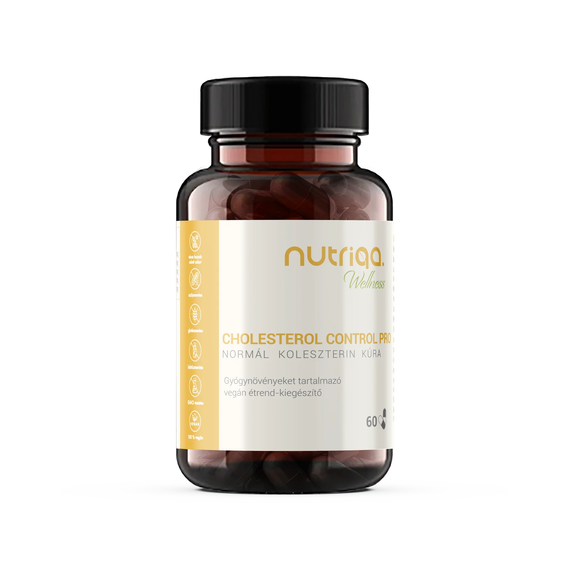 Nutriqa cholesterol control pro normál koleszterin kúra vegán kapszula 60 db
