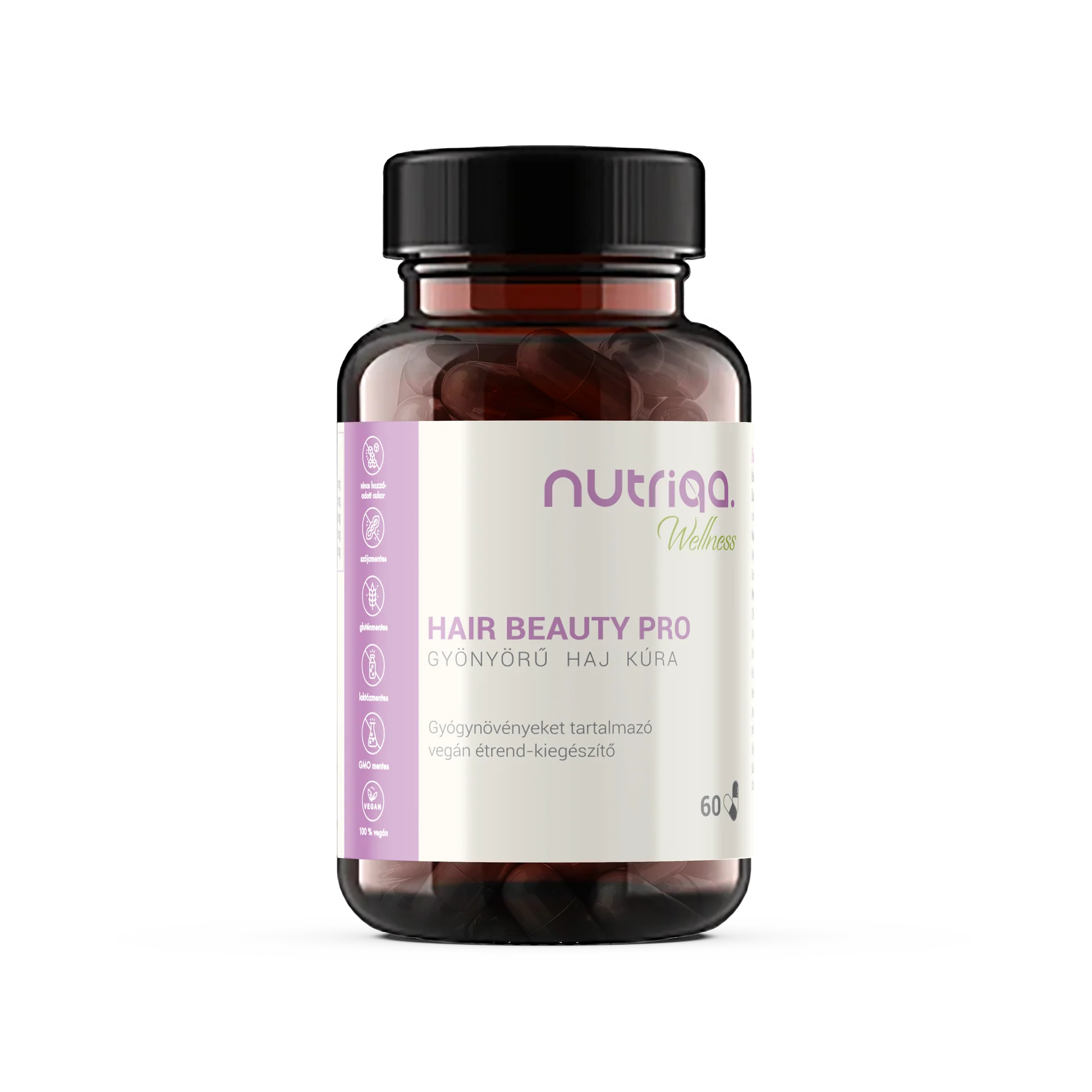 Nutriqa hair beauty pro gyönyörű haj kúra vegán kapszula 60 db